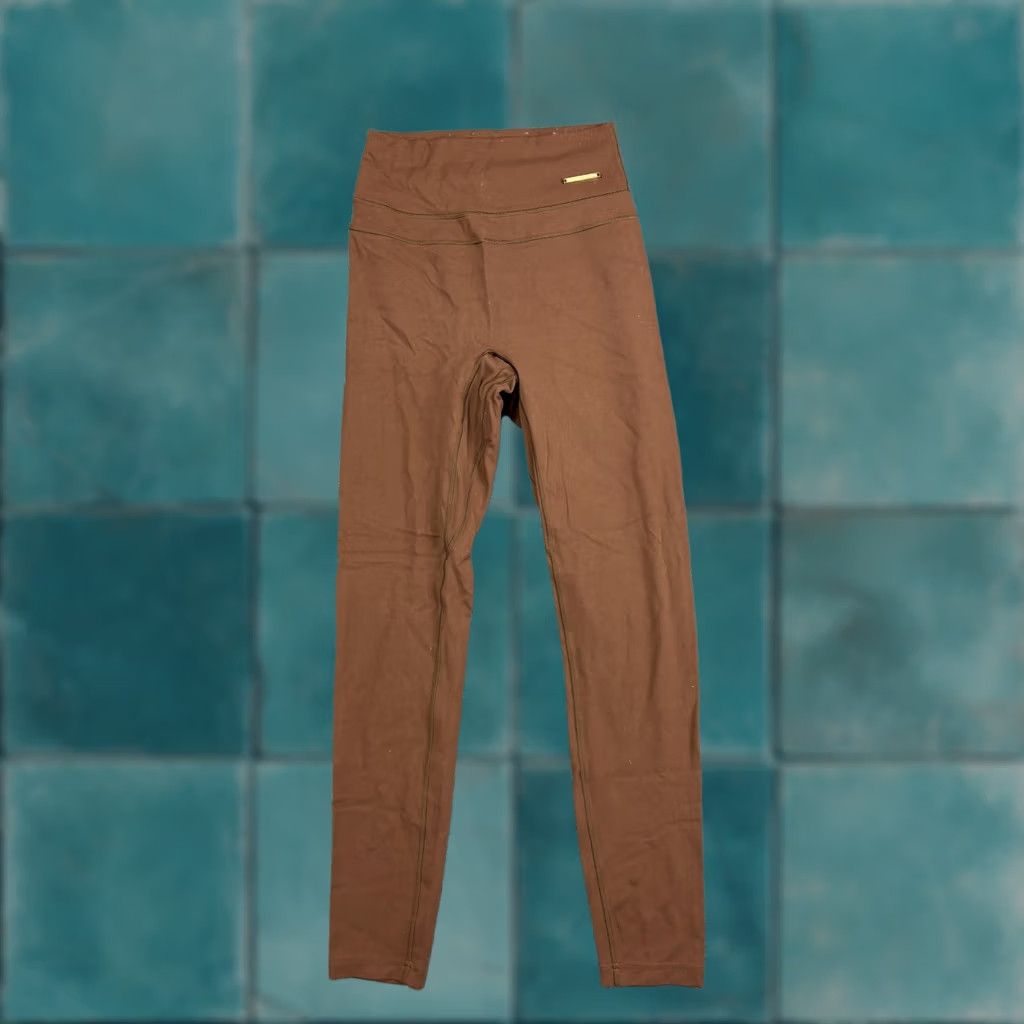 Vintage Whitney Simmons Leggings Womens Small Brown High Rise Ankle Yoga Workout Pants Size 27" / US 4 / IT 40 - 1 Thumbnail