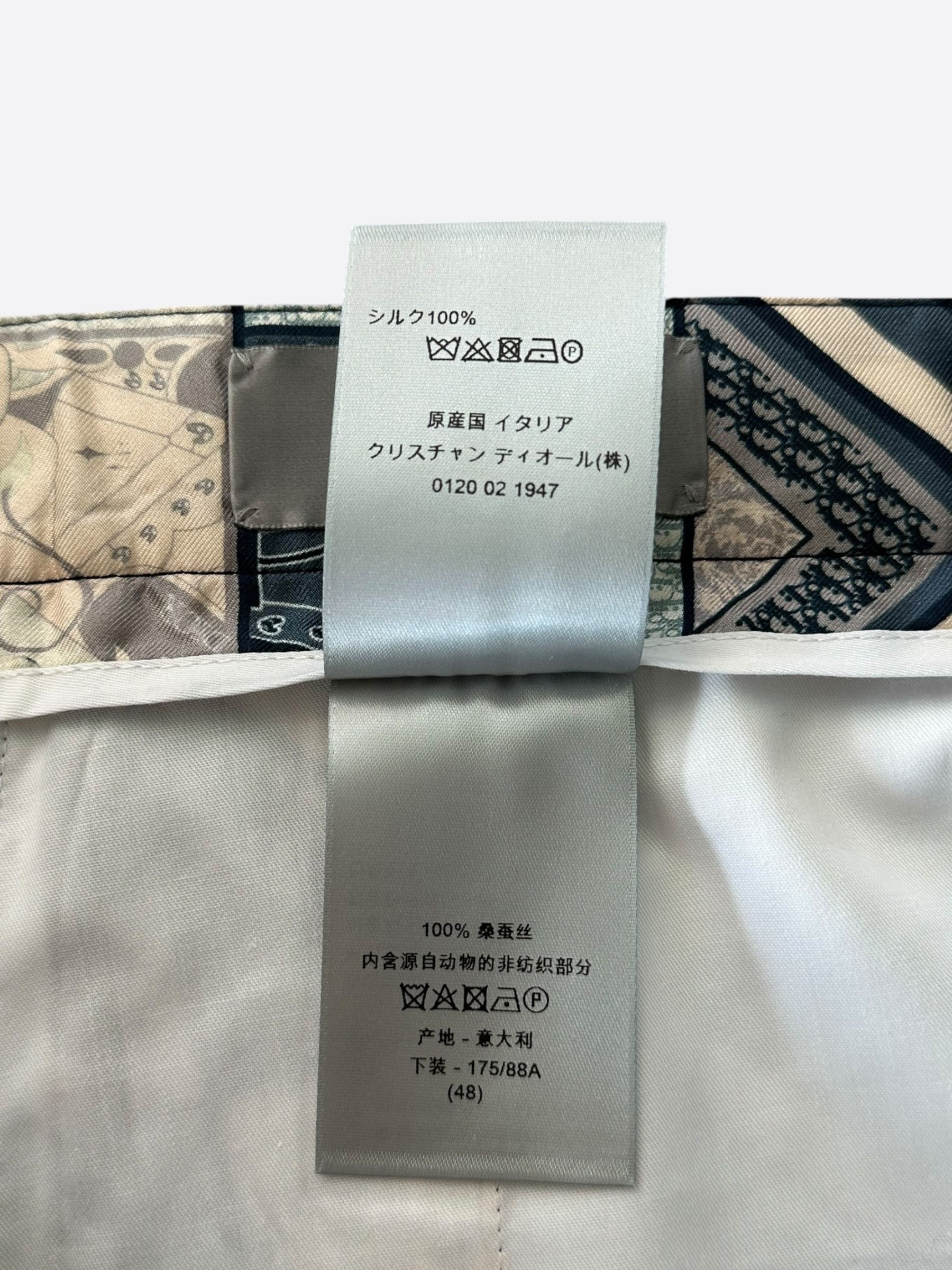 Dior Dior Kenny Scharf Blue & White Playing Cards Silk Shorts Size US 30 / EU 46 - 4 Thumbnail