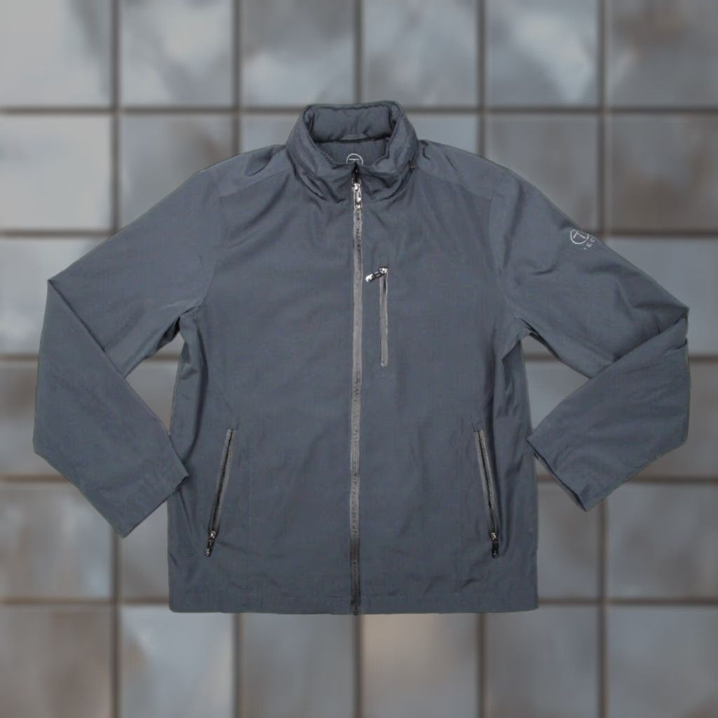 Tumi Tumi Jacket Mens Medium Gray Tech Full Zip Windbreaker Hooded with Logo Size US M / EU 48-50 / 2 - 1 Thumbnail