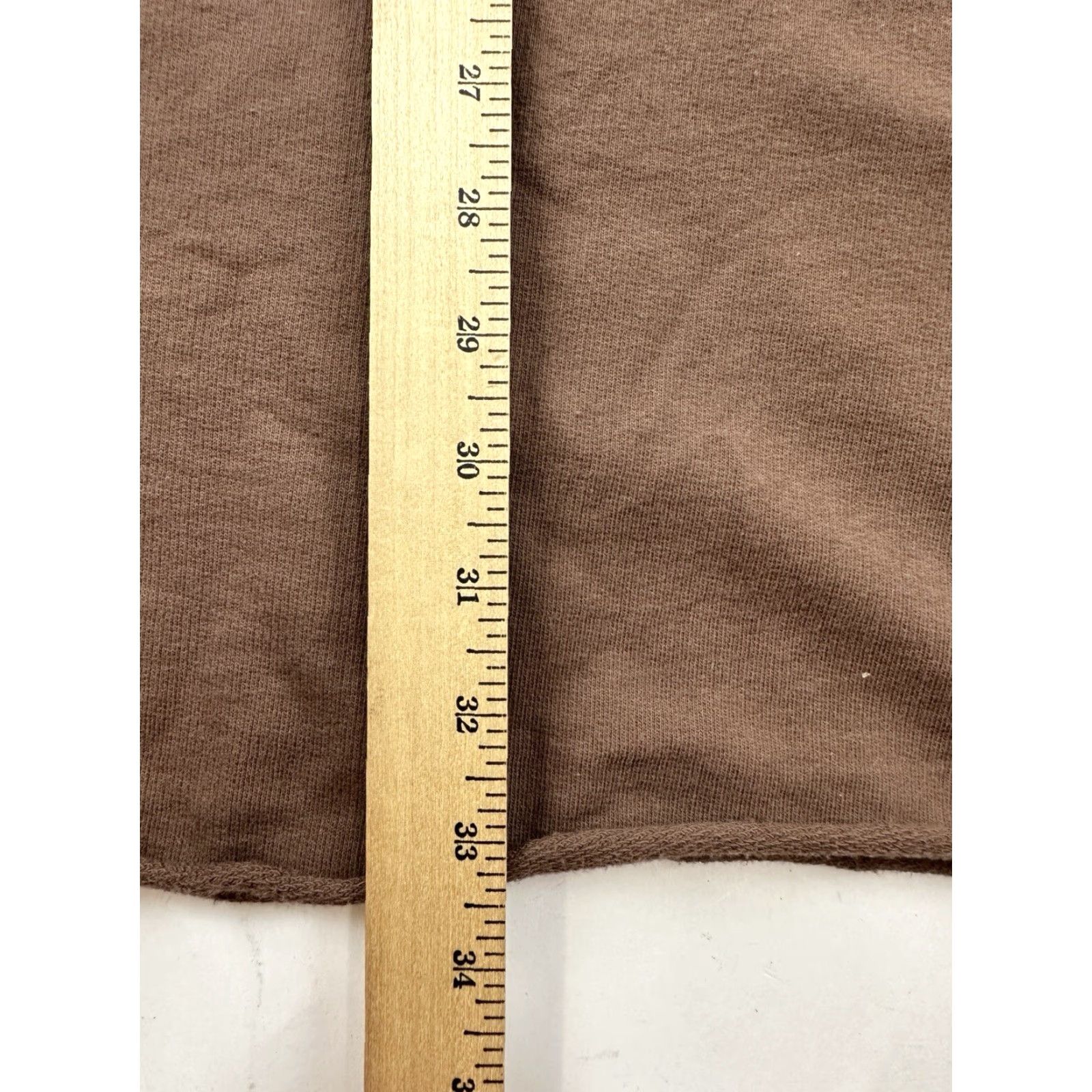 James Perse James Perse Dress Womens 1 Brown Long Sleeve Midi French Terry Raw Hem Bodycon Size XS / US 0-2 / IT 36-38 - 6 Thumbnail