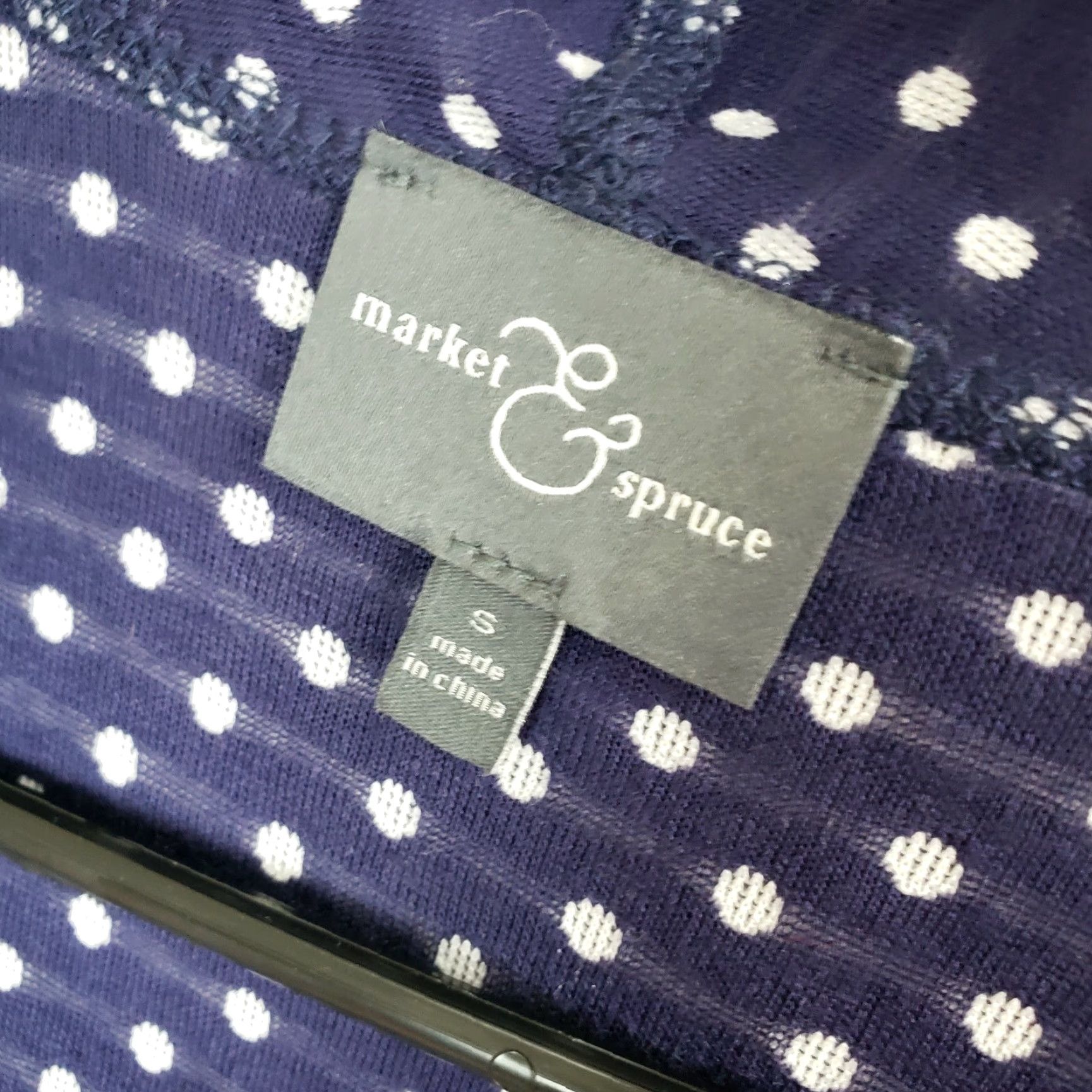 Market Market & Spruce Womens Cardigan Sz Small Blue Gray Striped Open Front Rayon Size S / US 4 / IT 40 - 5 Thumbnail