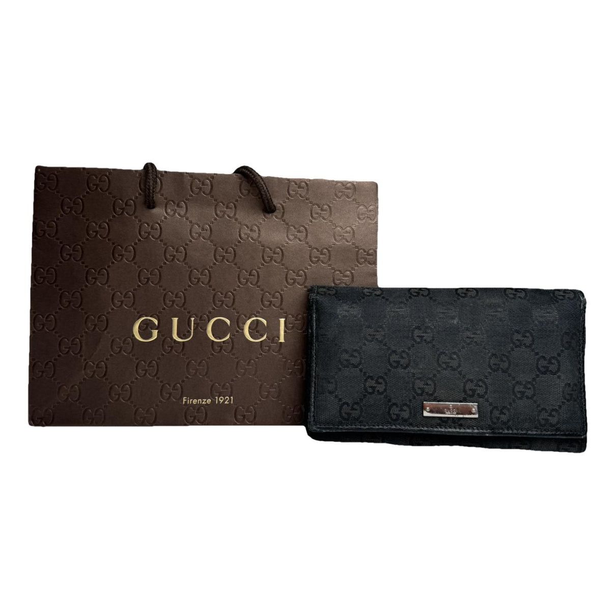 Continental Black Cotton Wallet