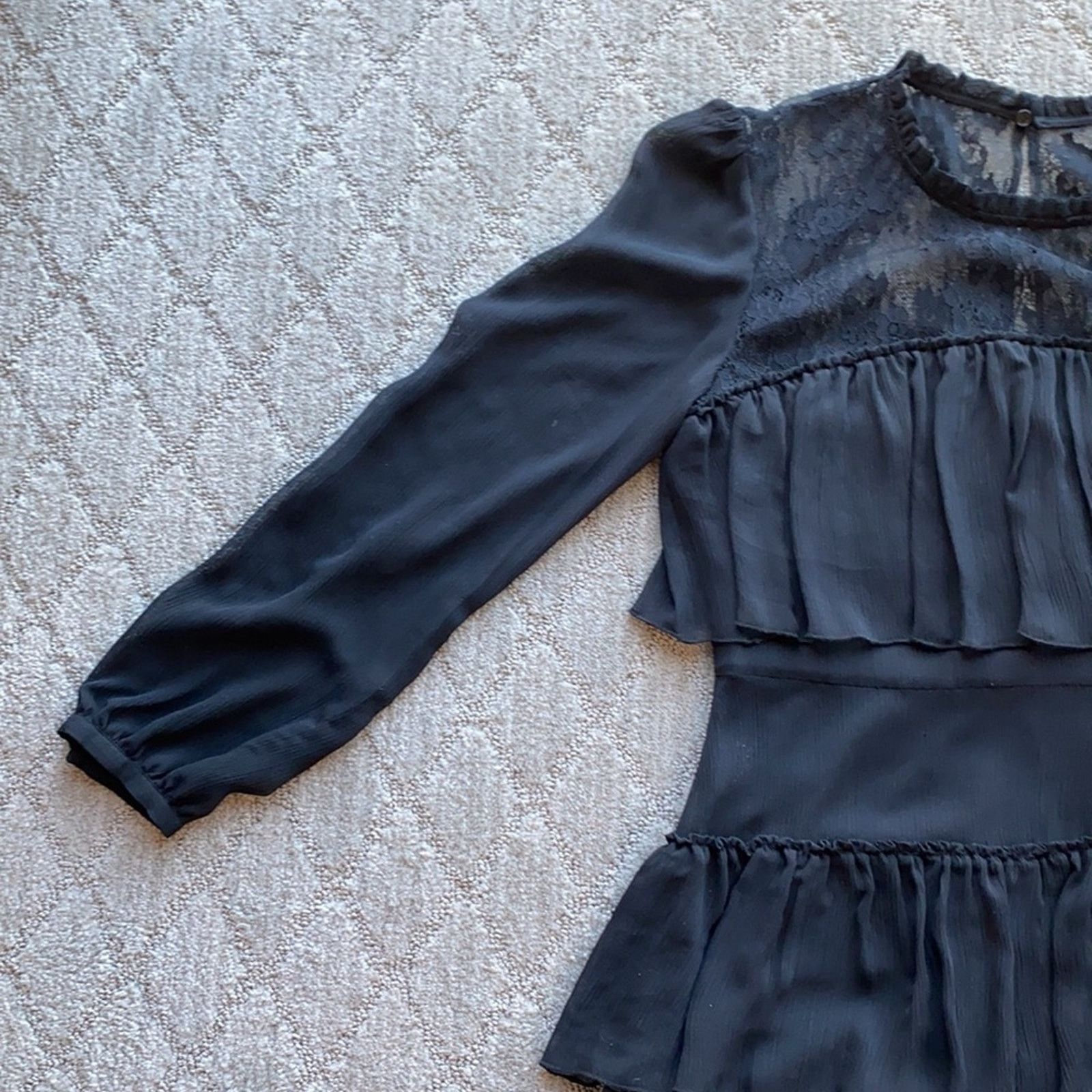 Other Gianni Bini LBD Mia lace tiered Christmas New Year size 4 Size S / US 4 / IT 40 - 3 Thumbnail