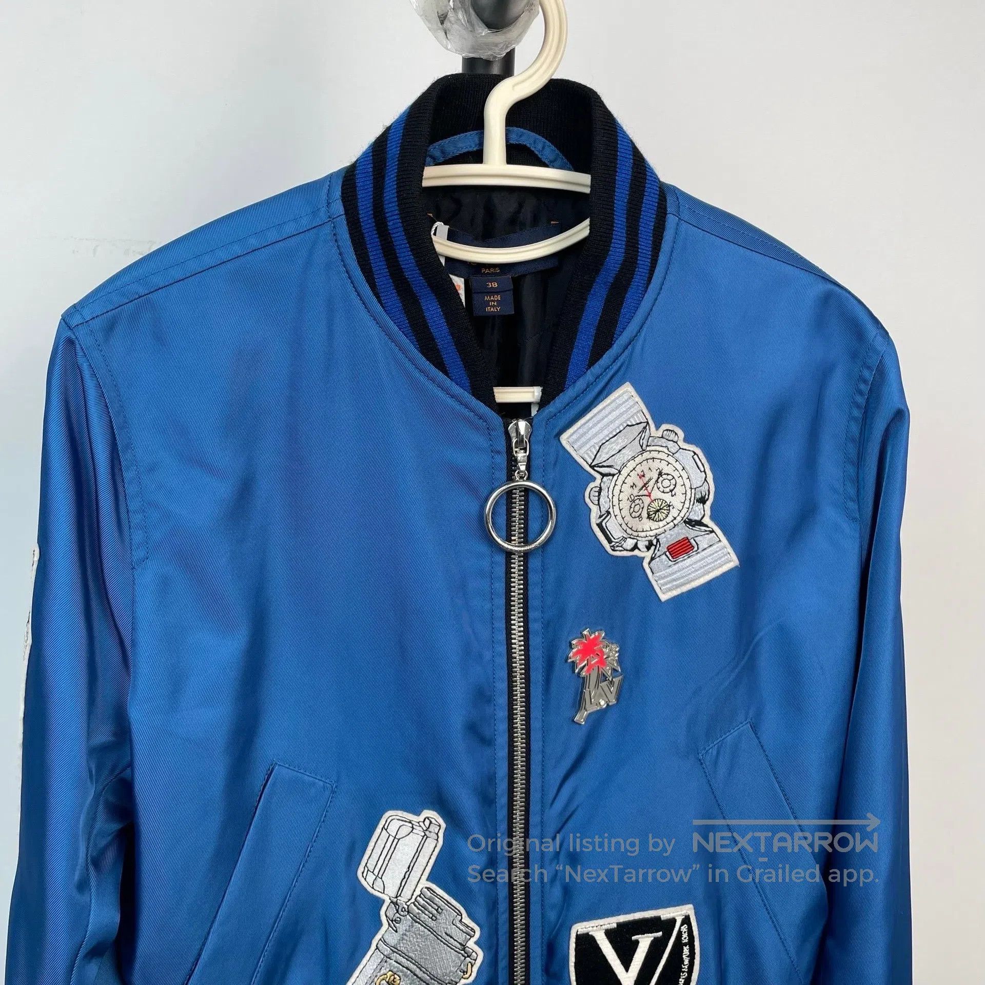 Louis Vuitton Louis Vuitton Limited edition blue embroidered badge pilot Size XS / US 0-2 / IT 36-38 - 4 Thumbnail