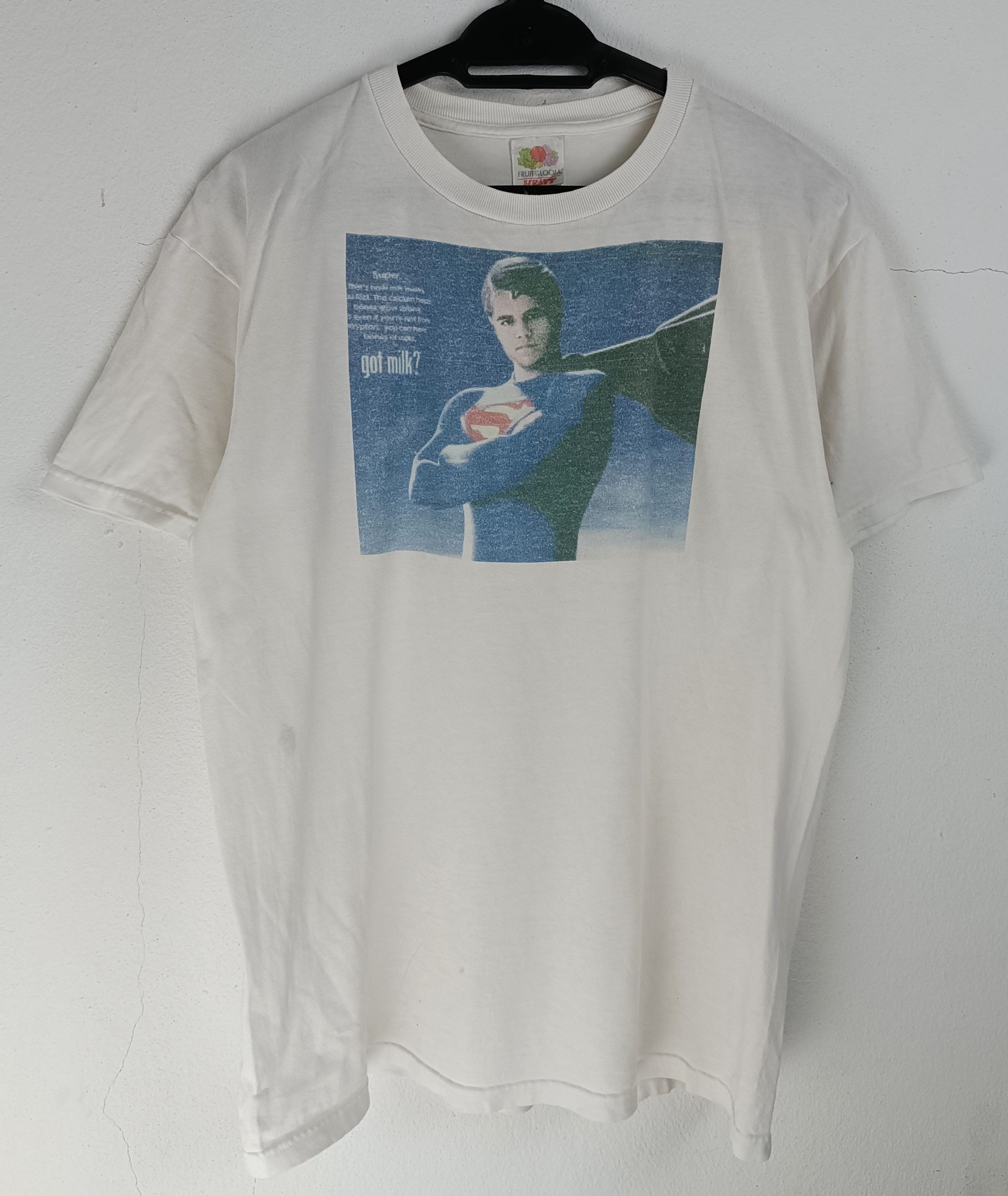 Vintage VINTAGE 90'S SUPERMAN GOT MILK? TEE CAMPAIGN HUMOR PARODY Size US M / EU 48-50 / 2 - 3 Thumbnail