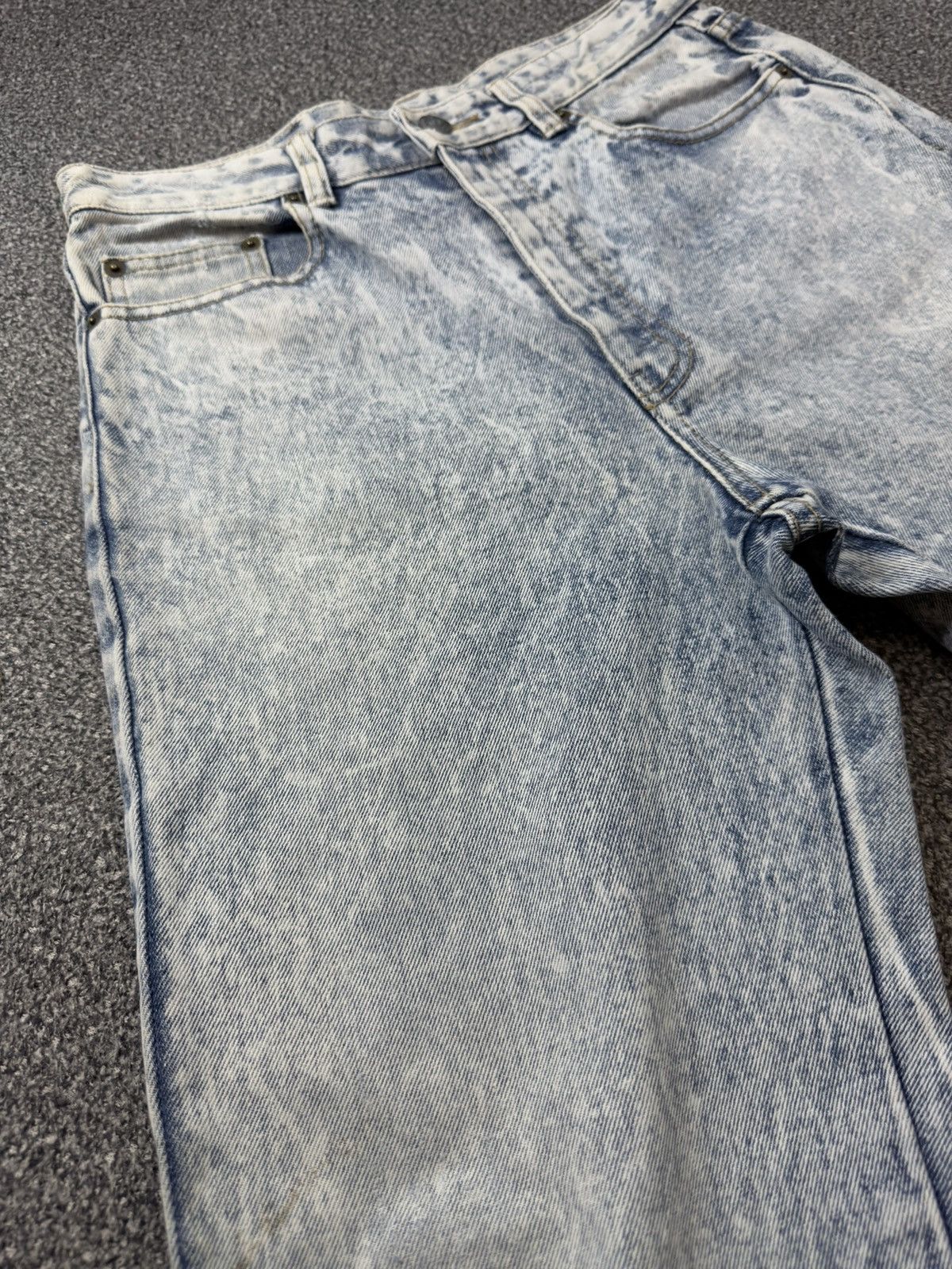 Fashion Victim Vintage 15.5oz Acid Wash Aging Faded Express Japanese Denim Size US 30 / EU 46 - 4 Thumbnail