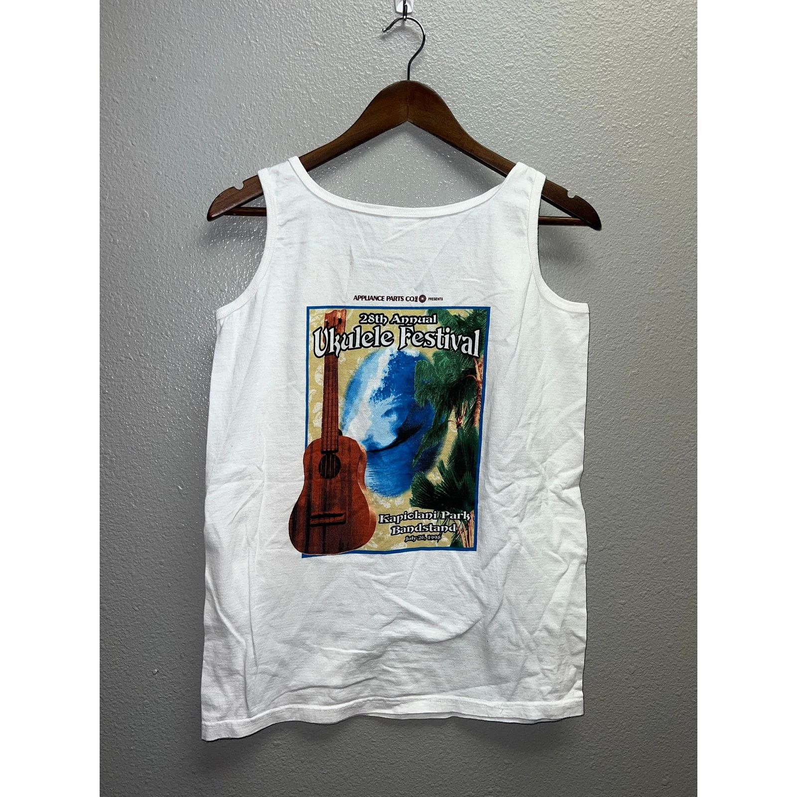 Anvil Vintage Ukulele Shirt 28th Annual Festival Kapiolani Tank M Size M / US 6-8 / IT 42-44 - 1 Thumbnail