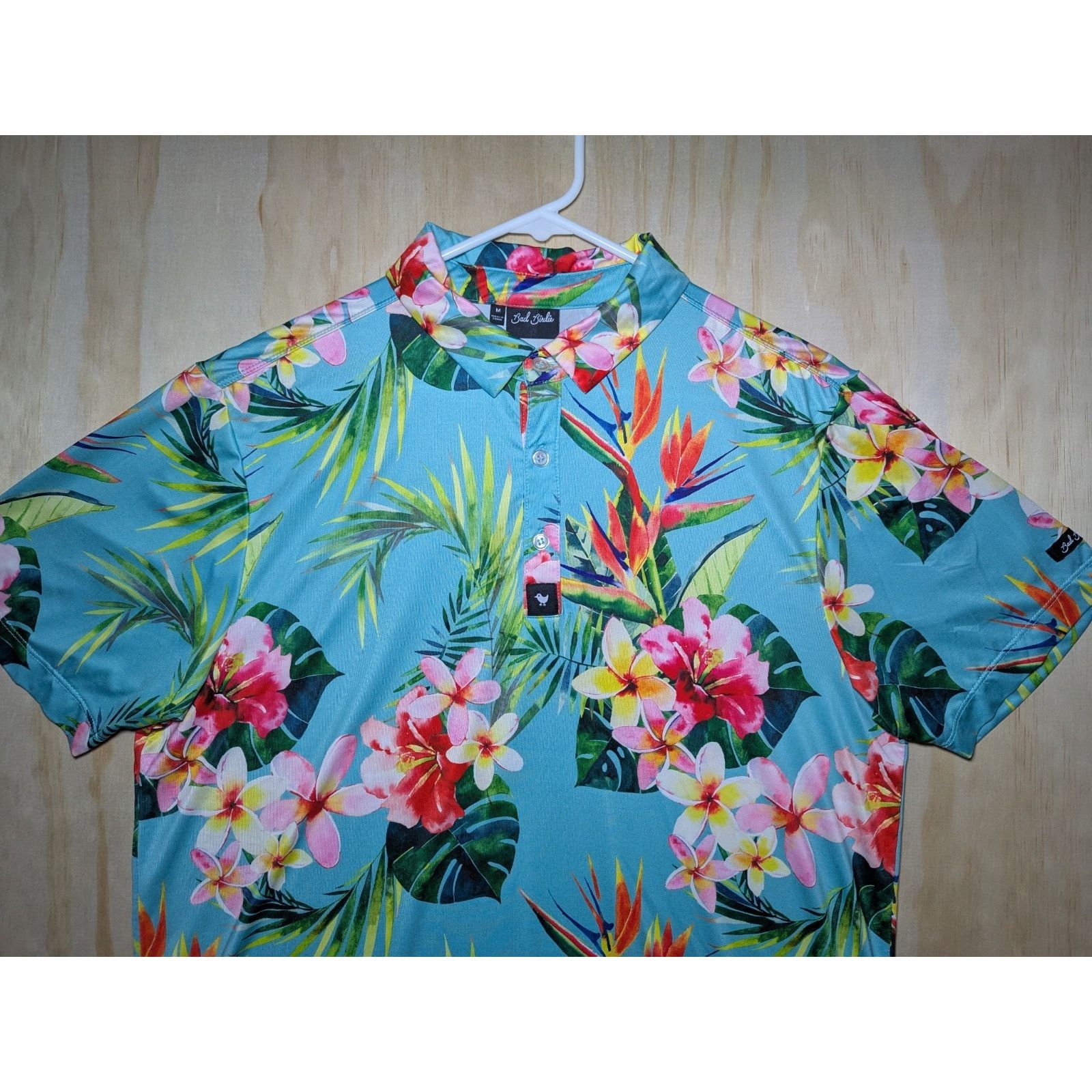 Bad Birdie Bad Birdie Polo Golf Shirt Men's Medium Stretch Tropical Size US M / EU 48-50 / 2 - 3 Thumbnail