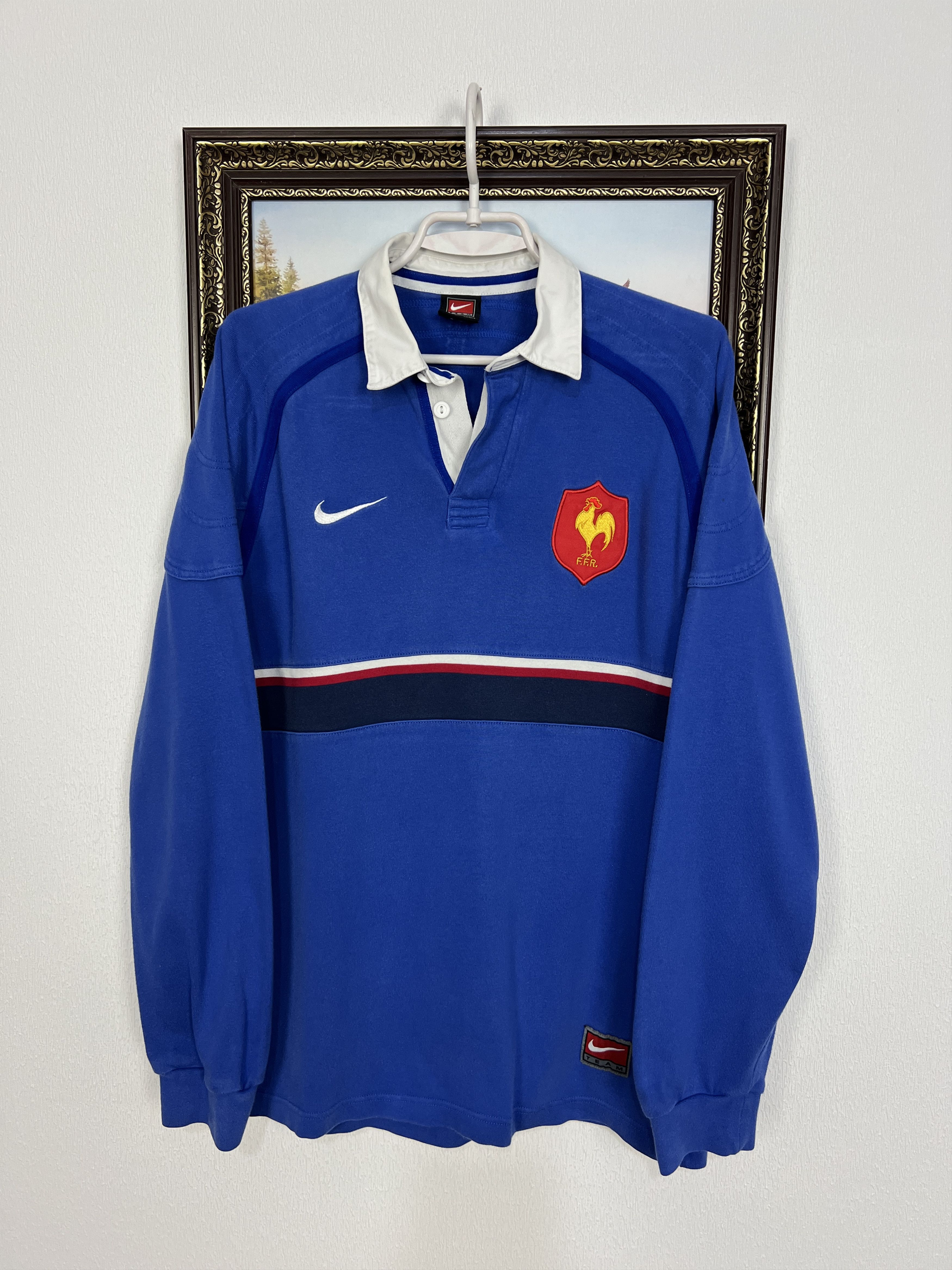 Nike Vintage 90's France Rugby Union Long Sleeve Jersey Trikot Size US M / EU 48-50 / 2 - 1 Thumbnail