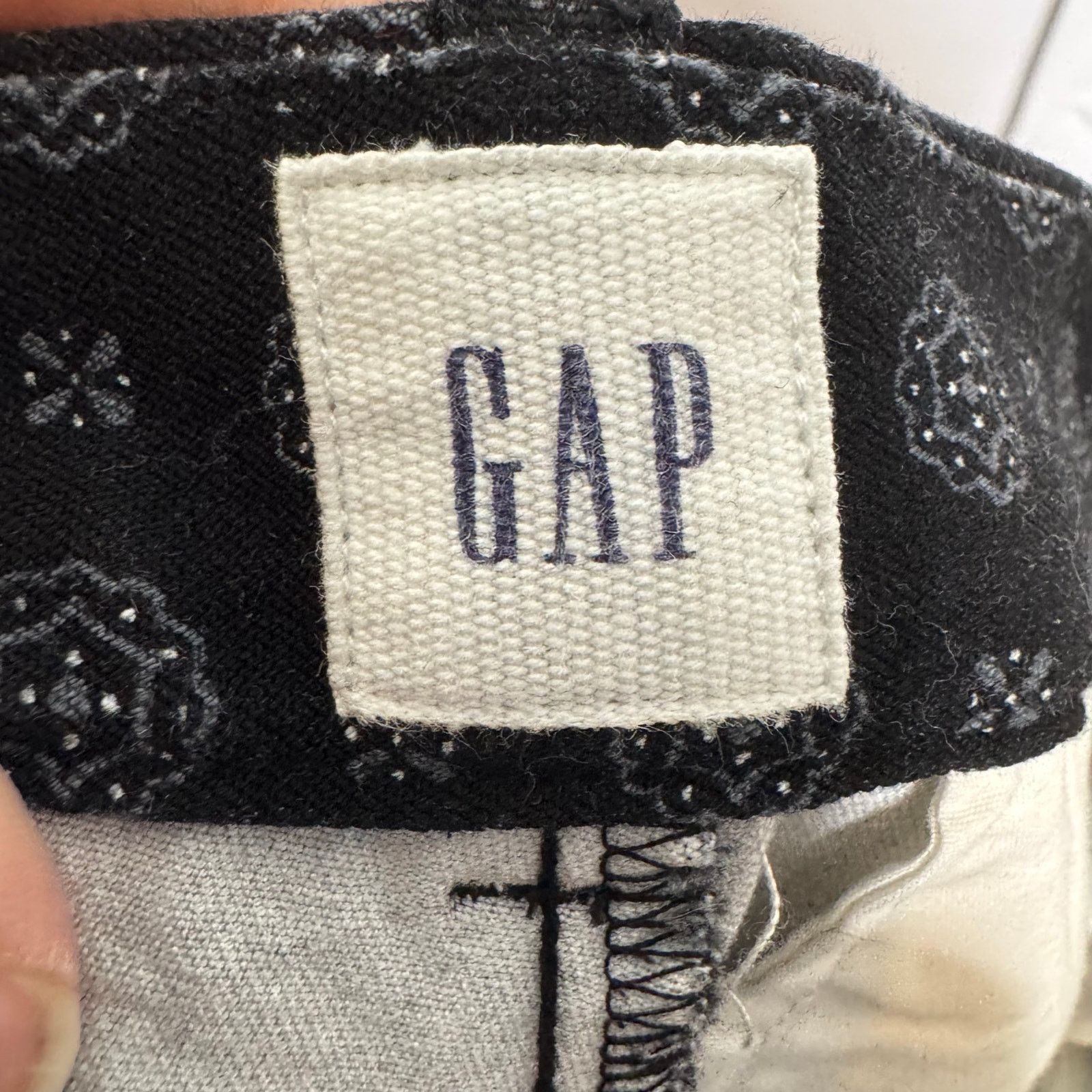 Gap GAP Skinny Ankle Pants Womens 10R Geo Print Stretch Trousers Size 32" / US 10 / IT 46 - 5 Thumbnail