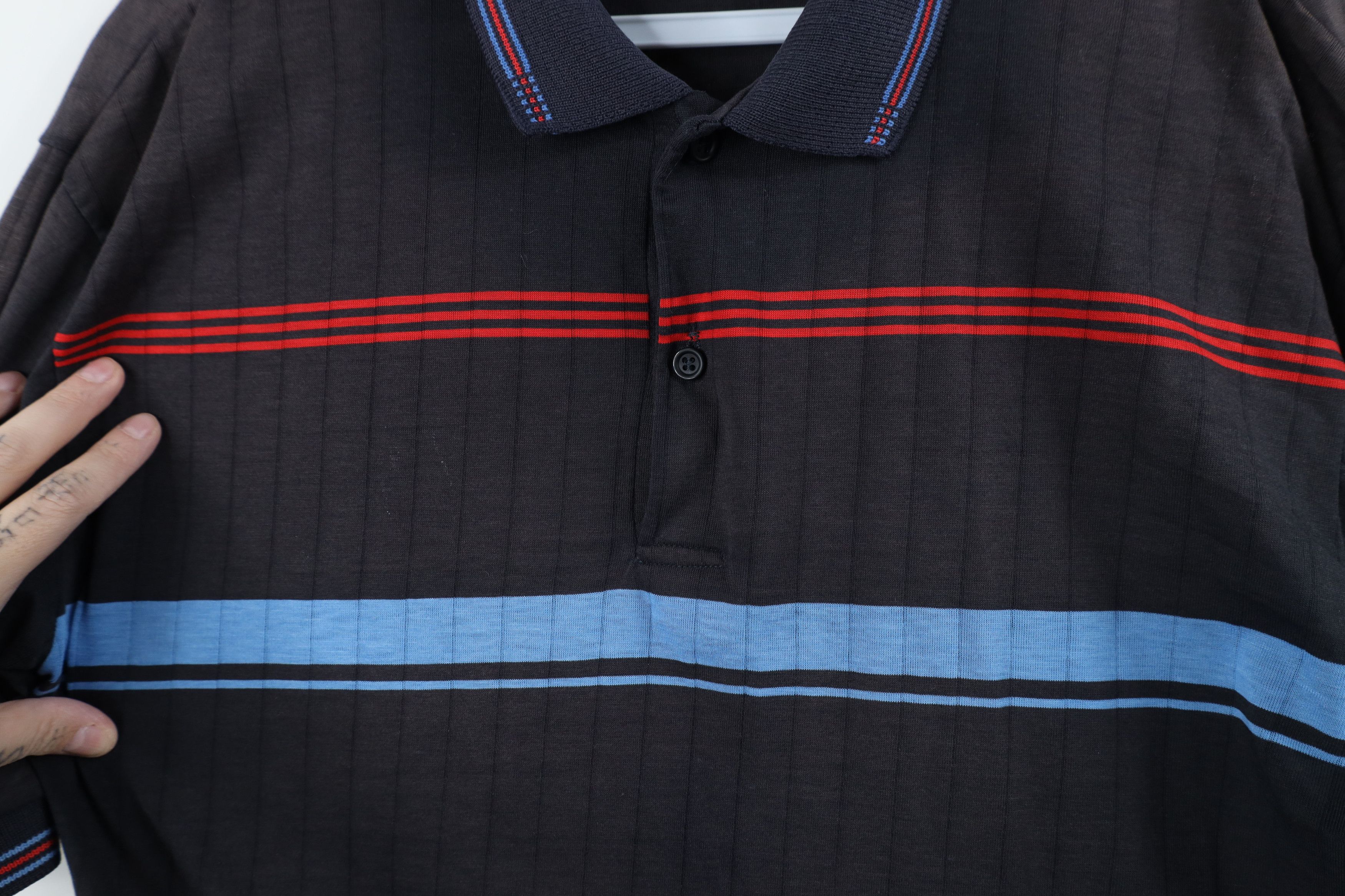 Vintage Vintage 70s Streetwear Striped Sun Faded Golf Polo Shirt USA Size US L / EU 52-54 / 3 - 8 Thumbnail