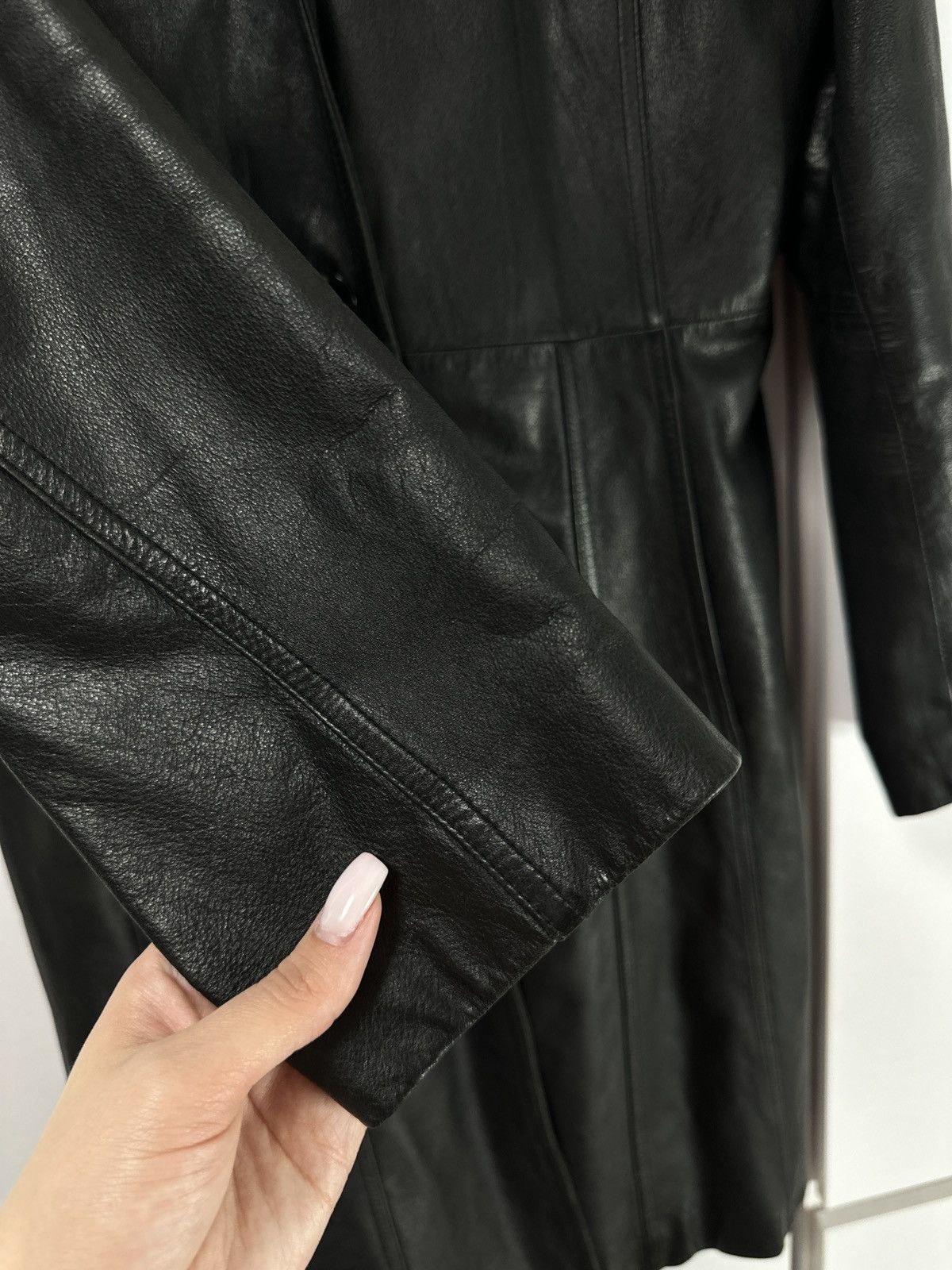 Other Leonardo women's leather long coat, vintage, size m Size M / US 6-8 / IT 42-44 - 5 Thumbnail