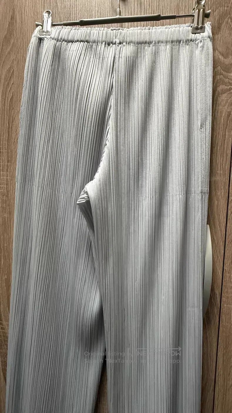 Issey Miyake Issey Miyake Light Gray Wide-Leg Pants Size 42" / US 20 - 4 Thumbnail