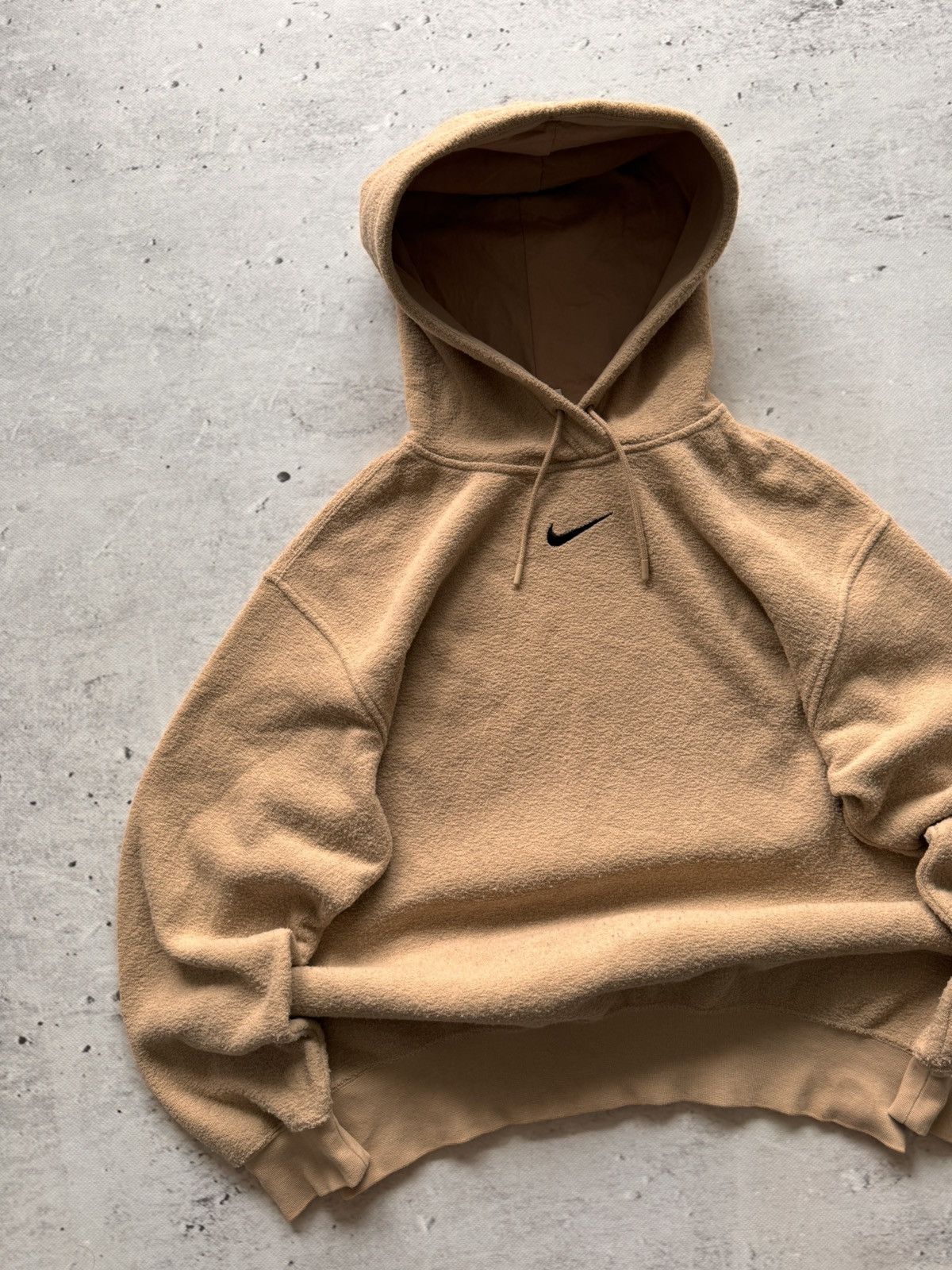 Nike × Vintage NIKE TEDDY VINTAGE CENTER LOGO OVERSIZE BOXY HOODIE Size US S / EU 44-46 / 1 - 2 Thumbnail