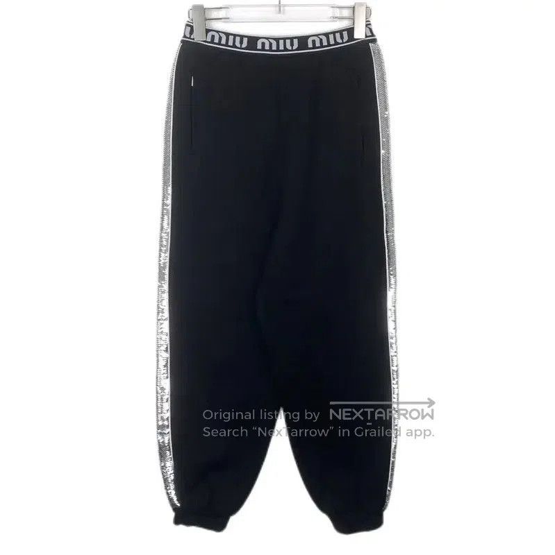 Miu Miu Miu Miu Black Cotton Womens Casual Pants . Size 23" - 1 Thumbnail
