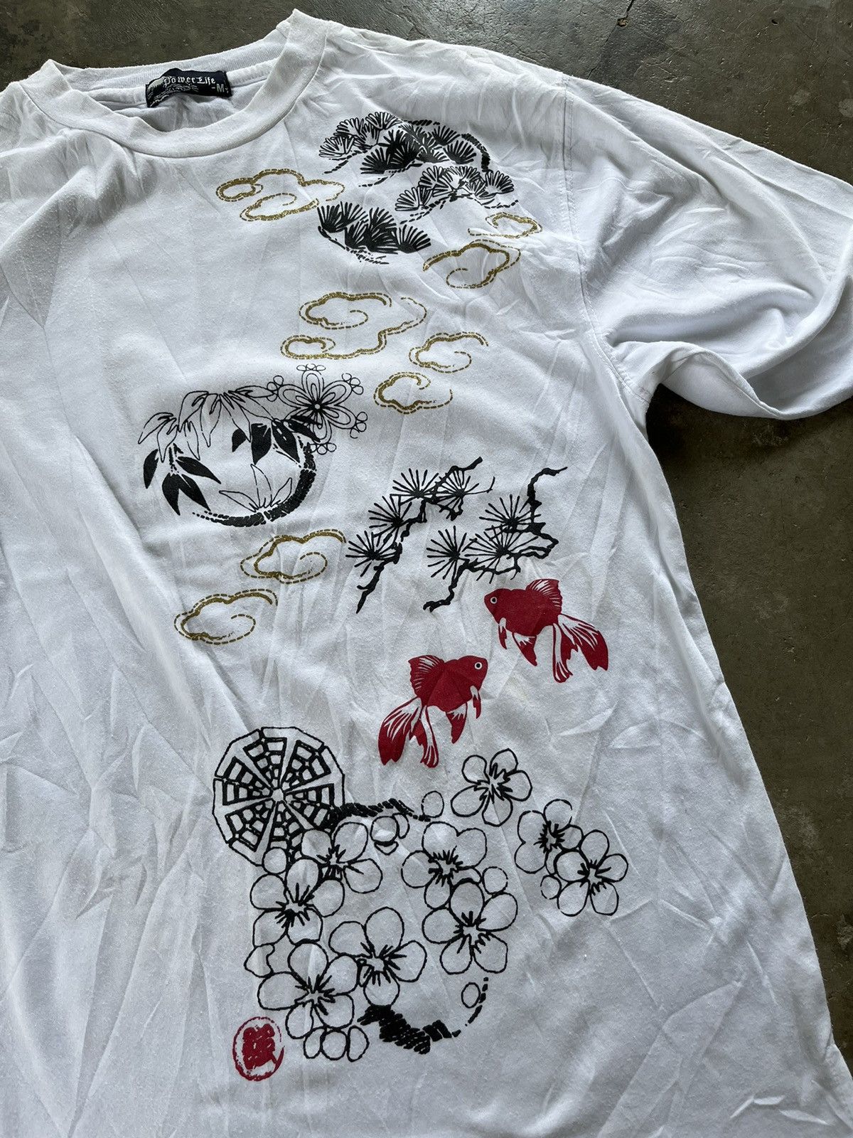Japanese Brand ⚡️Sukajan Fish Koi OVP Long Sleeve Tee Size US M / EU 48-50 / 2 - 2 Thumbnail