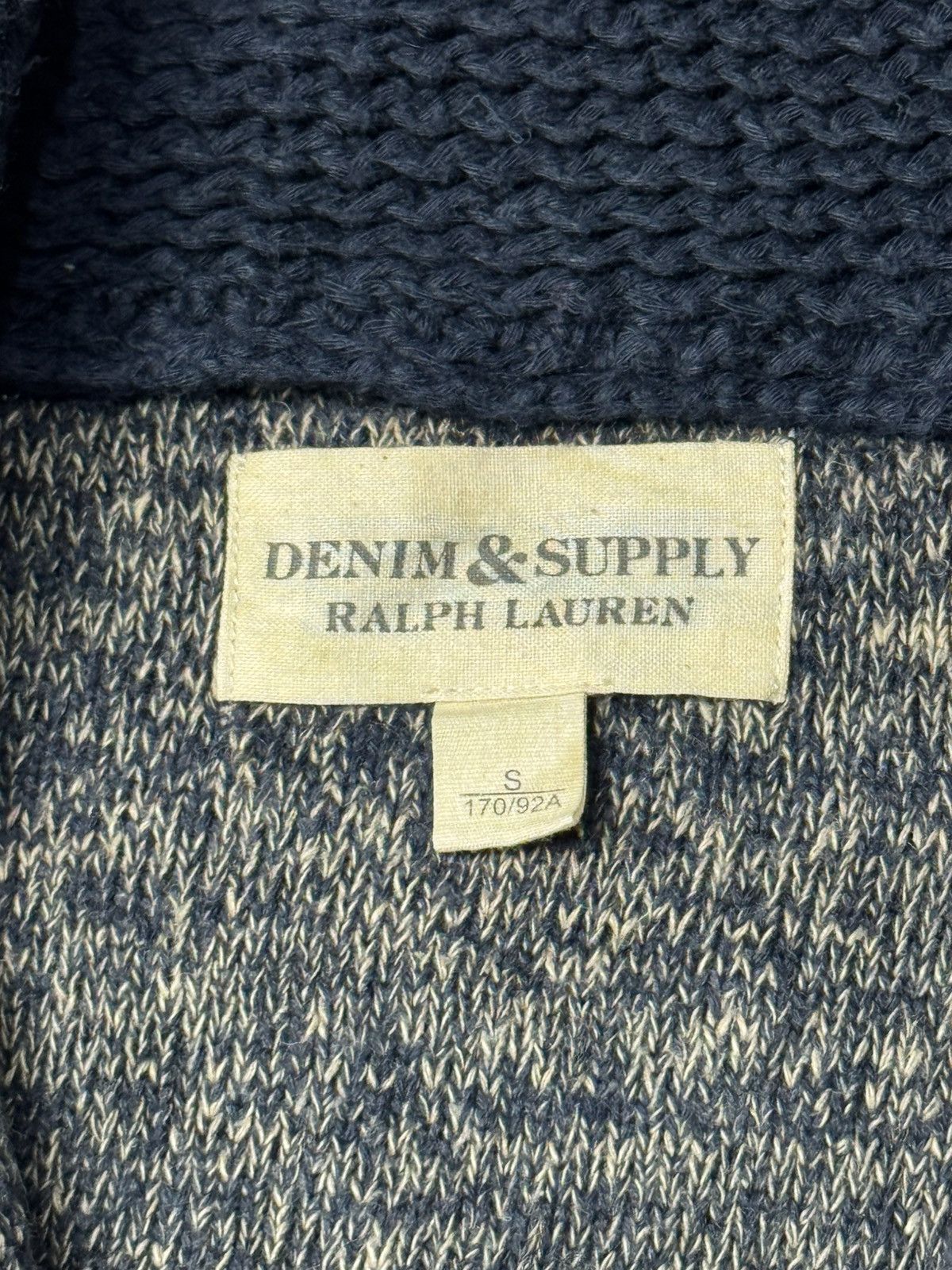 RRL Ralph Lauren Full Zip Sweater Knit Denim Supply Ralph Lauren Vintage Size US M / EU 48-50 / 2 - 7 Thumbnail