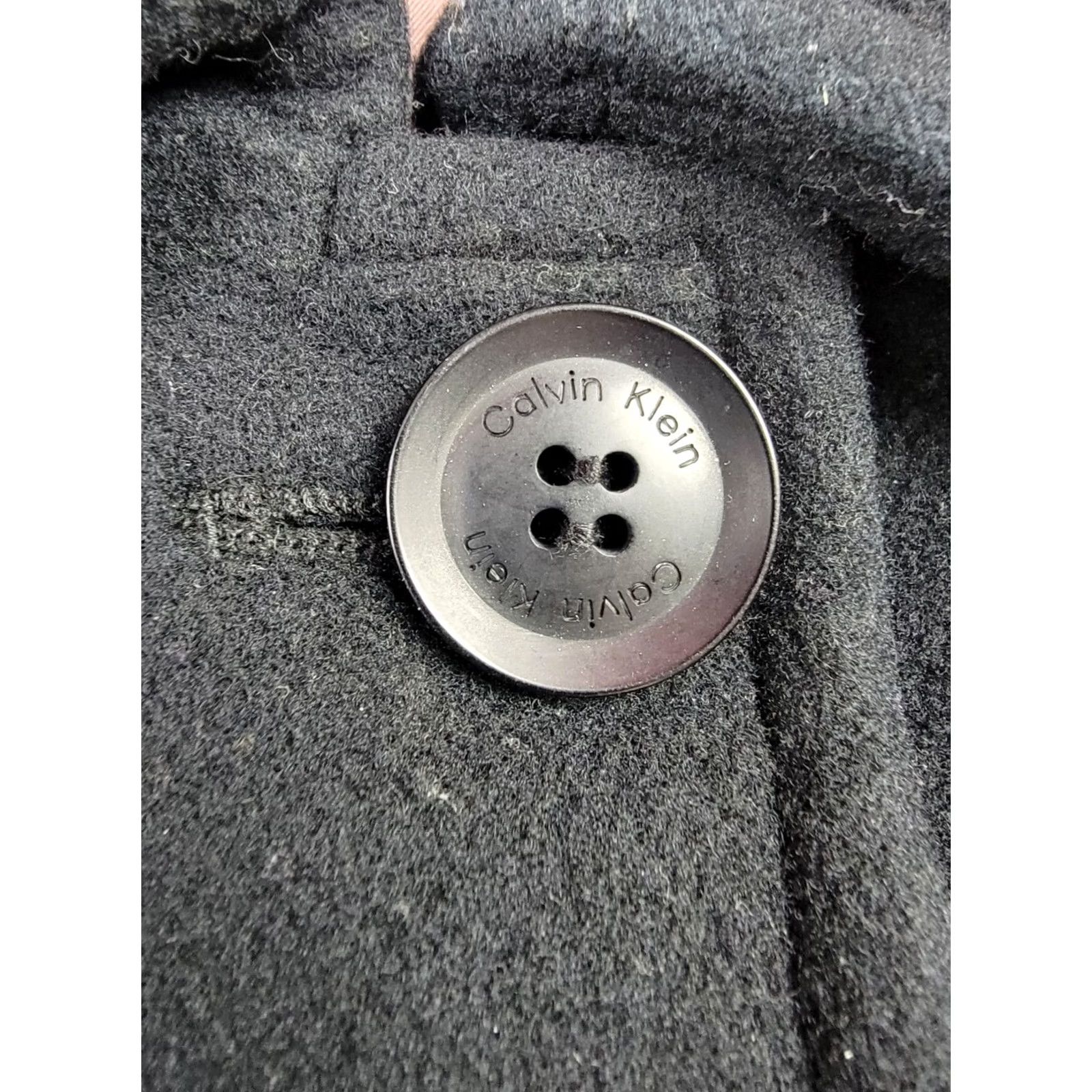 Calvin Klein Calvin Klein Coat Womens 1X Black Wool Pea Coat Size XL / US 12-14 / IT 48-50 - 3 Thumbnail