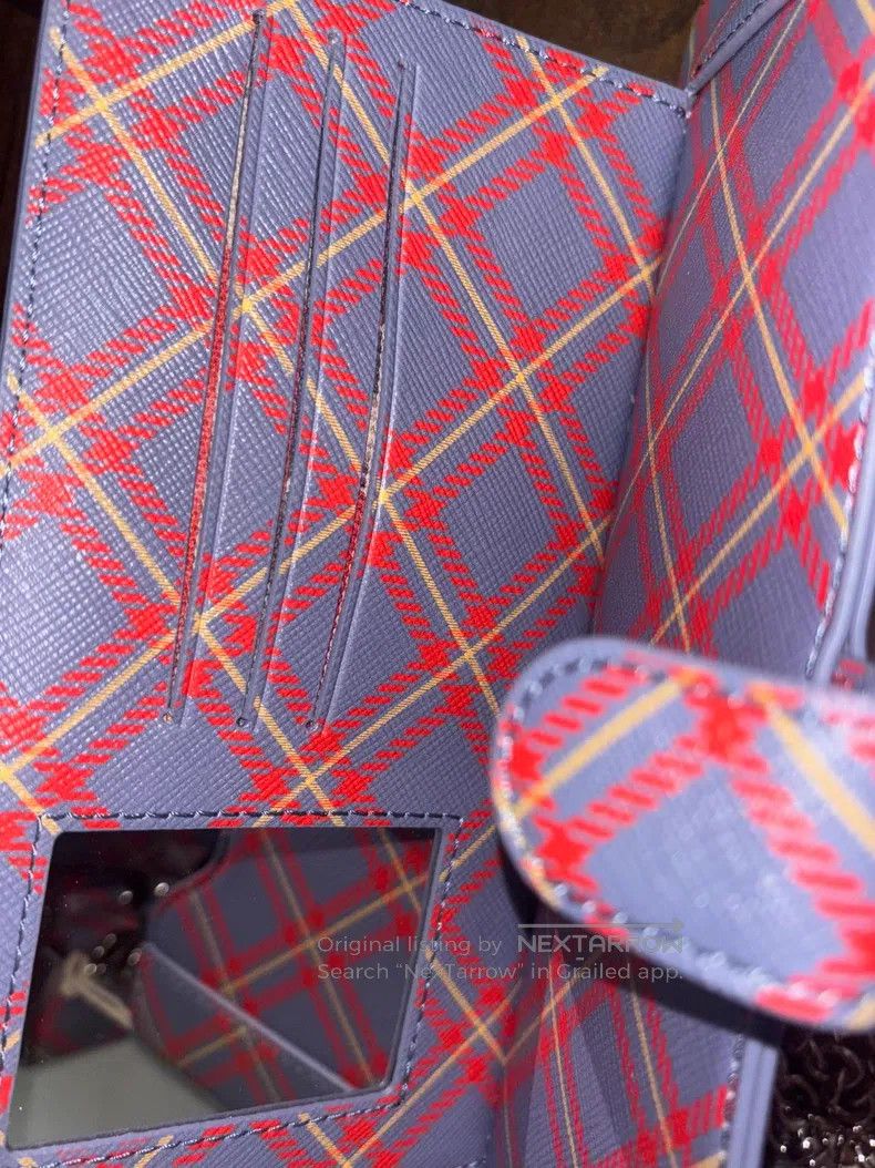 Vivienne Westwood Vivienne Westwood size os Powder blue plaid faux leather ha Size ONE SIZE - 4 Thumbnail