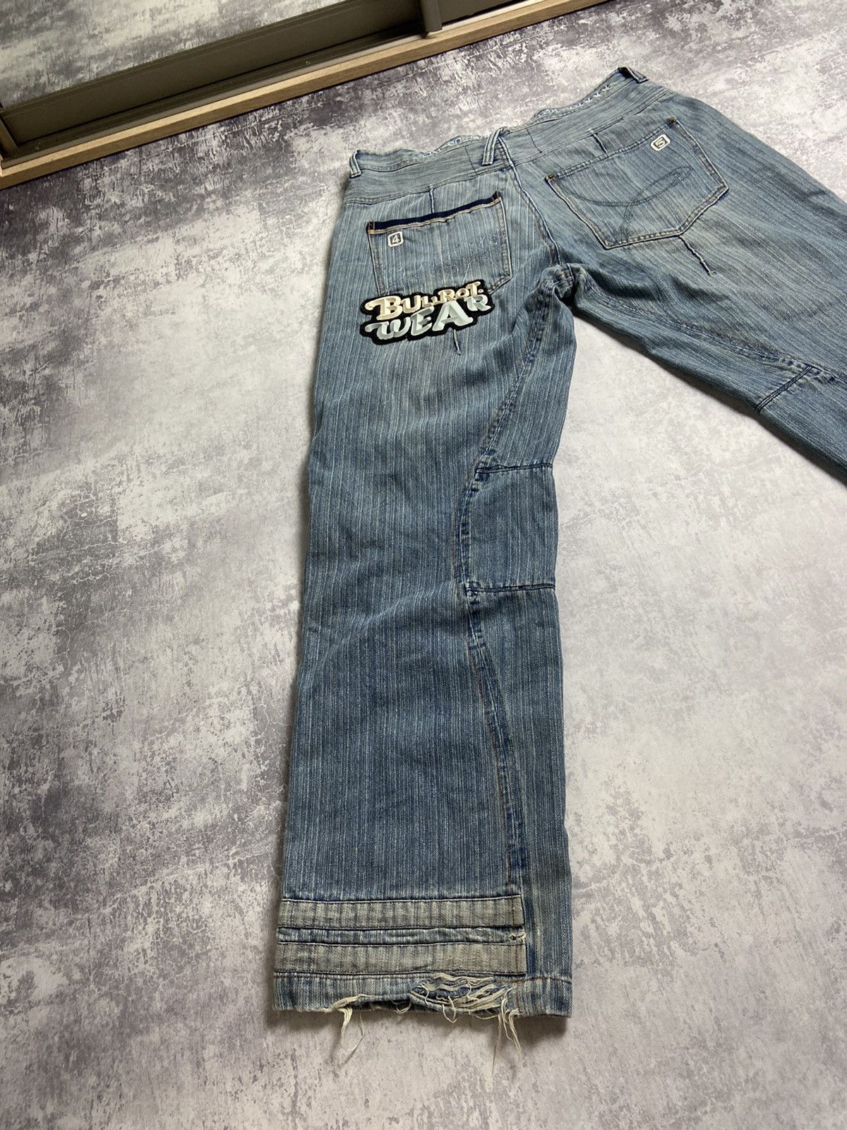 RARE Bullrot Wear Skaters Distressed Vintage Y2K Baggy Jeans