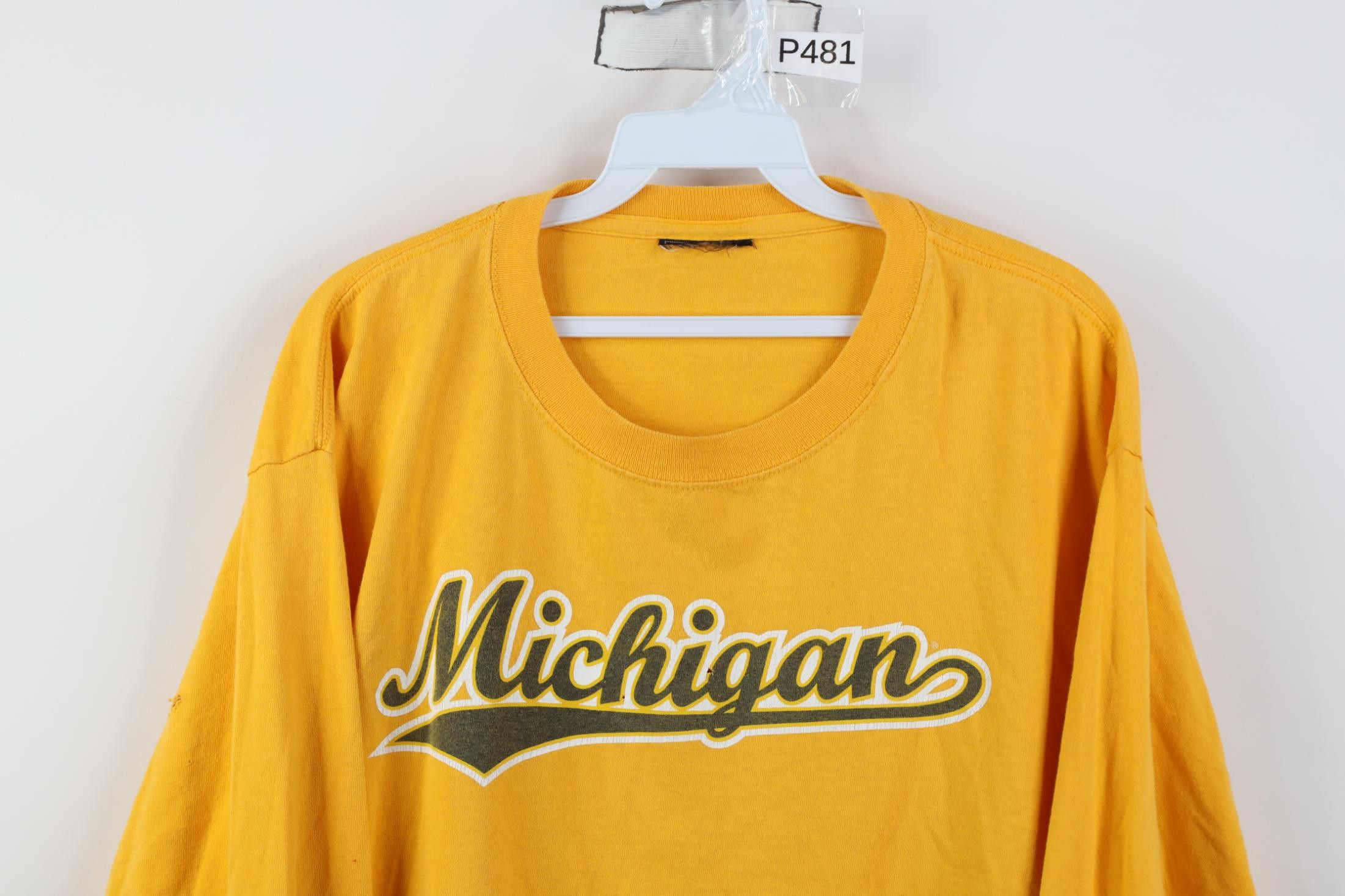 Vintage Vintage 90s Y2K University of Michigan Long Sleeve T-Shirt Size US M / EU 48-50 / 2 - 2 Thumbnail