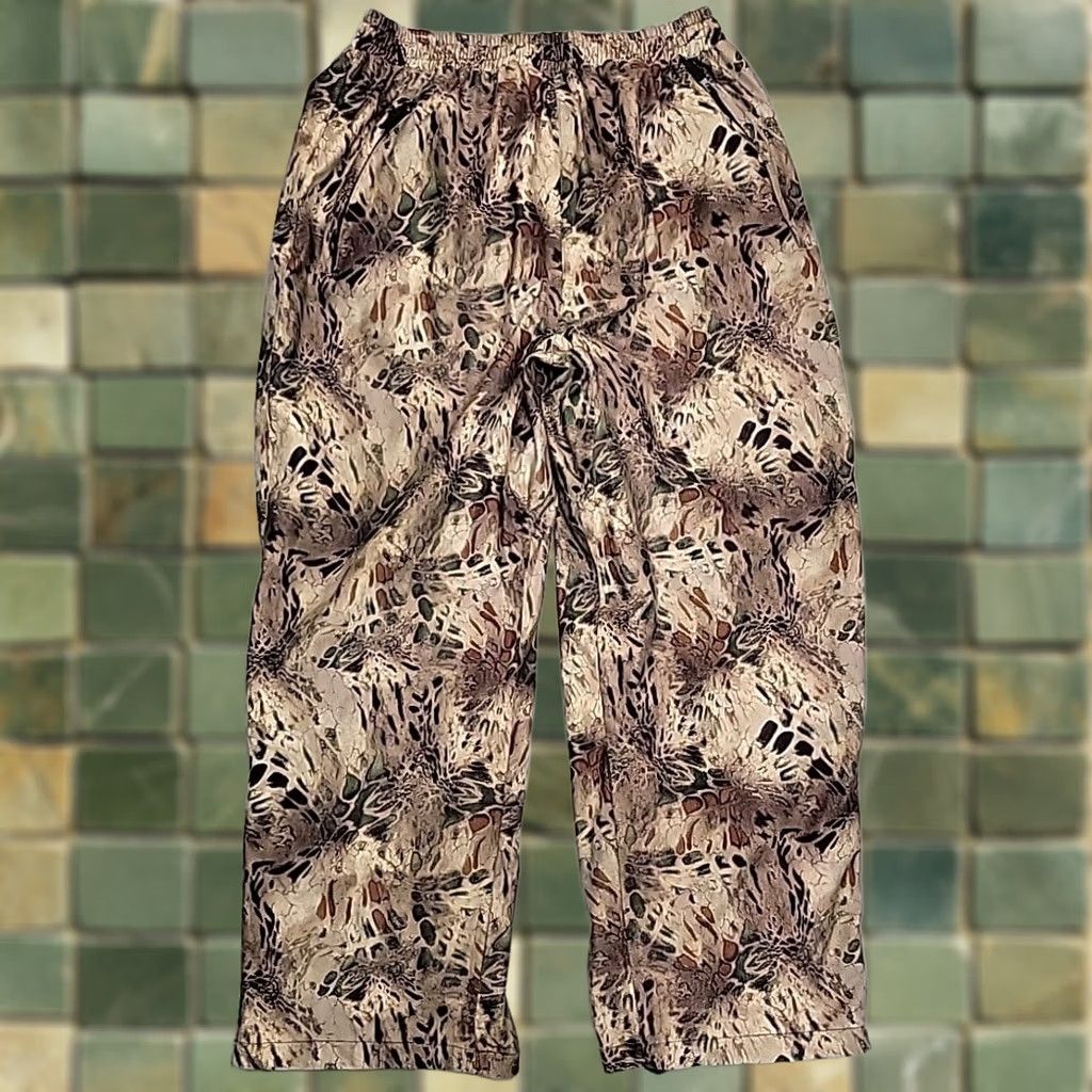 Vintage Prym1 Camo Pants Mens XL Brown Camouflaged Lined Elastic Waist Hunting Outdoors Size US 36 / EU 52 - 1 Thumbnail