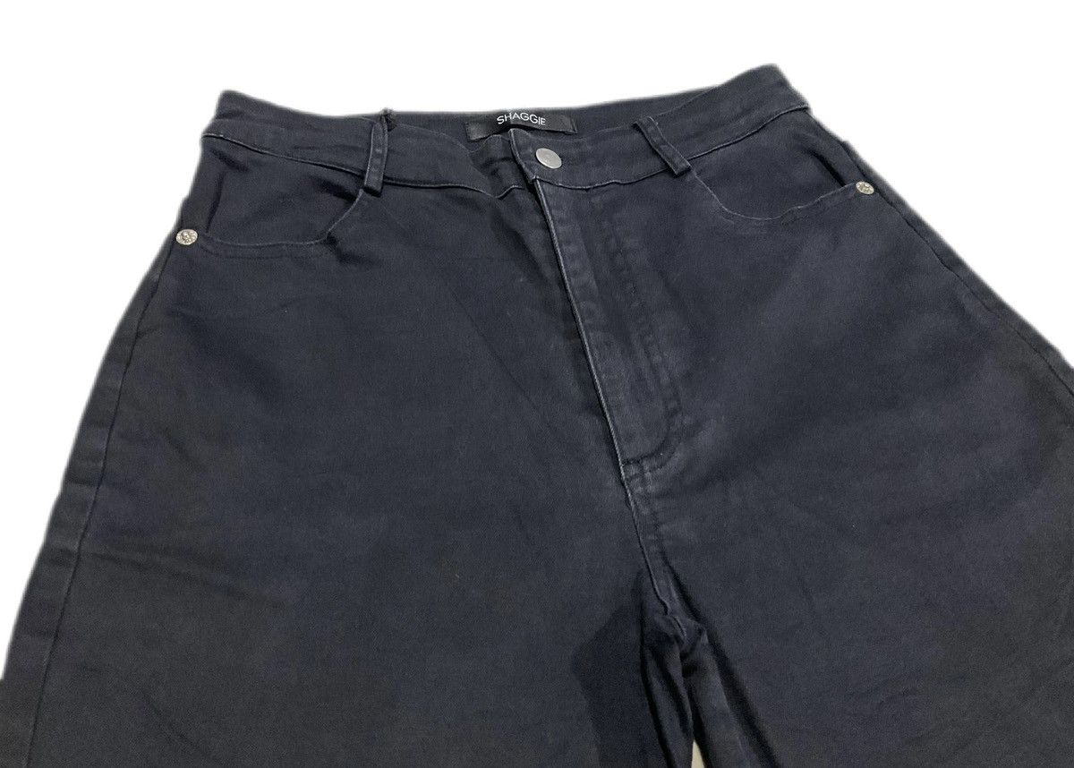 If Six Was Nine 🔥Sick Y2K Shaggie Super Flared Jeans Black Distressed Size US 26 / EU 42 - 3 Thumbnail