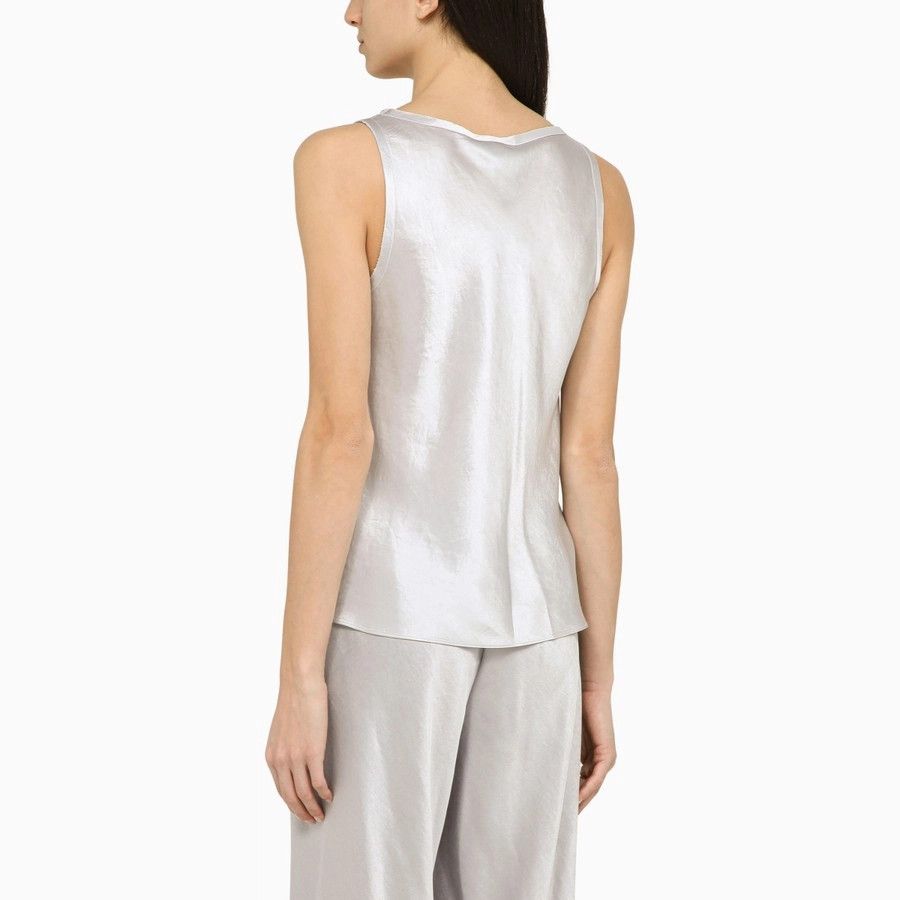 Vince o1d2blof1124 Tank Top T-Shirt in Metal Size M / US 6-8 / IT 42-44 - 3 Thumbnail