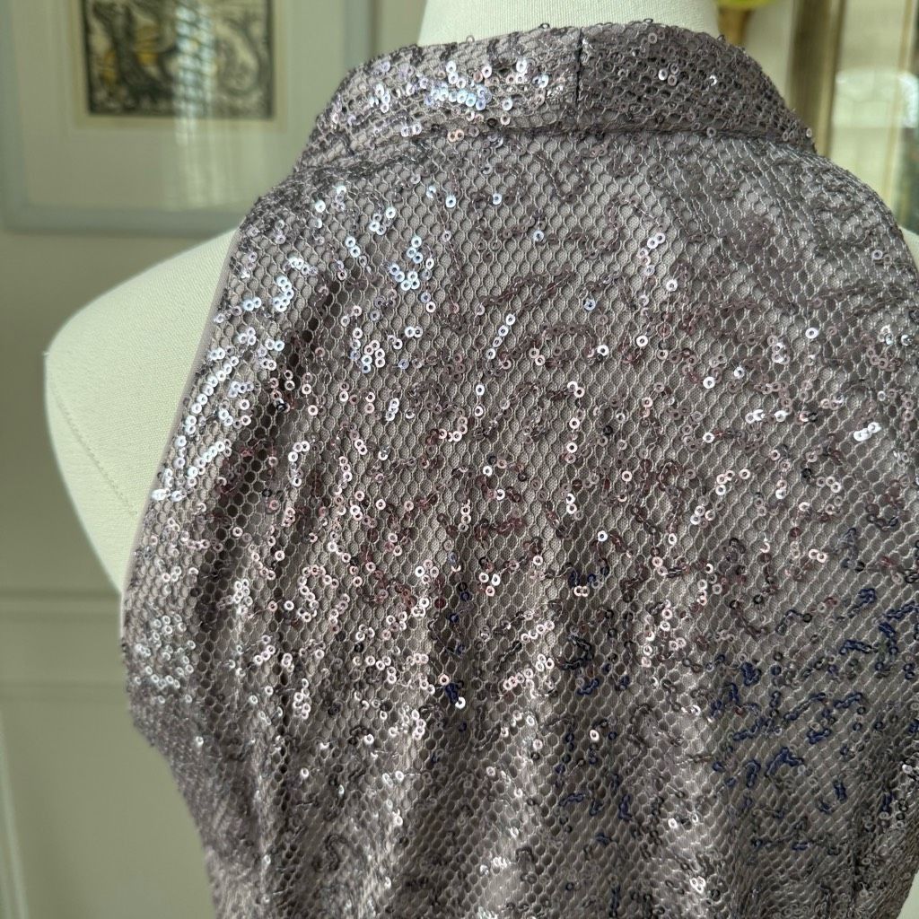 Other Be by Chetta B Lavendar Mauve Halter Style Formal Dress Gown Size L / US 10 / IT 46 - 6 Thumbnail