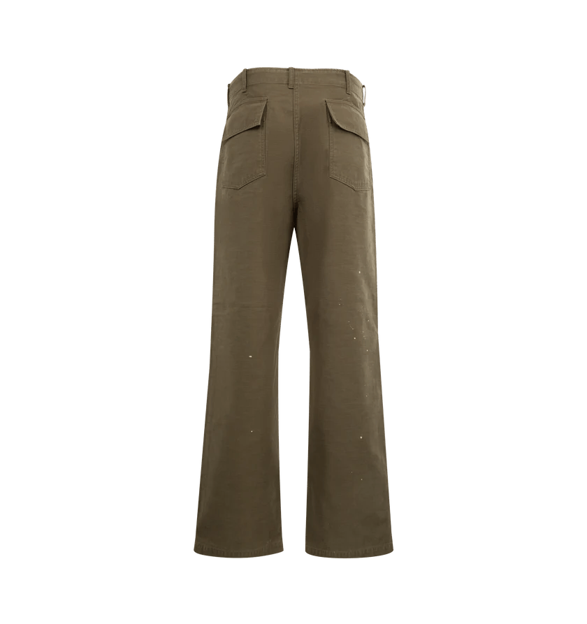 Auralee o1h1sh11225 Washed Satin Bleached Baker Pants in Khaki Brown Size US 30 / EU 46 - 2 Thumbnail