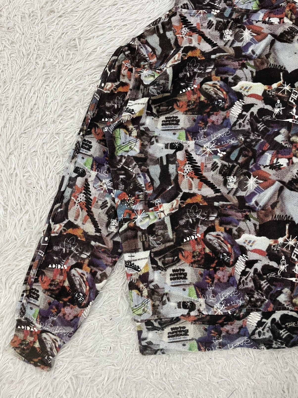 Adidas Vintage Fullzip & Fullprint Adidas Sweater Jacket Hoodie Size US M / EU 48-50 / 2 - 9 Thumbnail