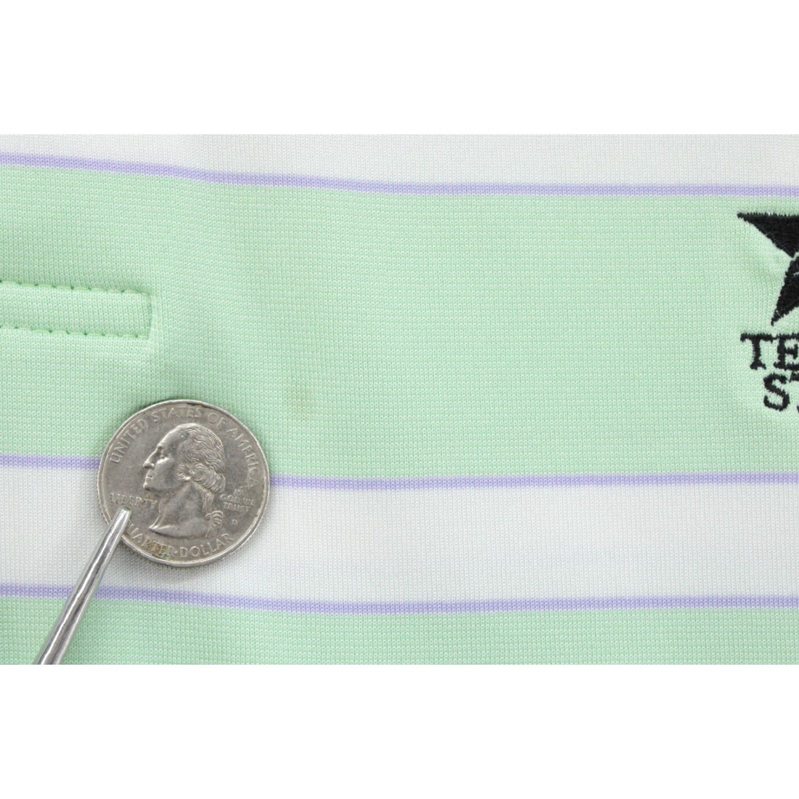 Vintage PING Performance Polo Shirt Men XL Green Ocean Front Striped Golf Texas Star Shirt XL Mens Green Ocean Front Striped Polo Size US XL / EU 56 / 4 - 2 Thumbnail