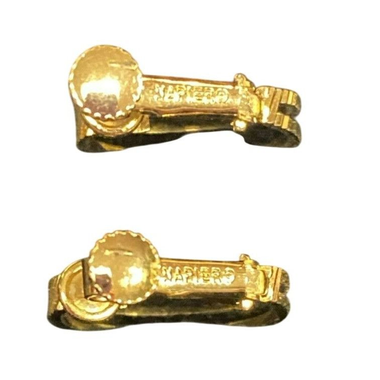 Other Vintage Signed Napier Gold-Tone Textured Hoop Clip-On Earrin Size ONE SIZE - 5 Thumbnail