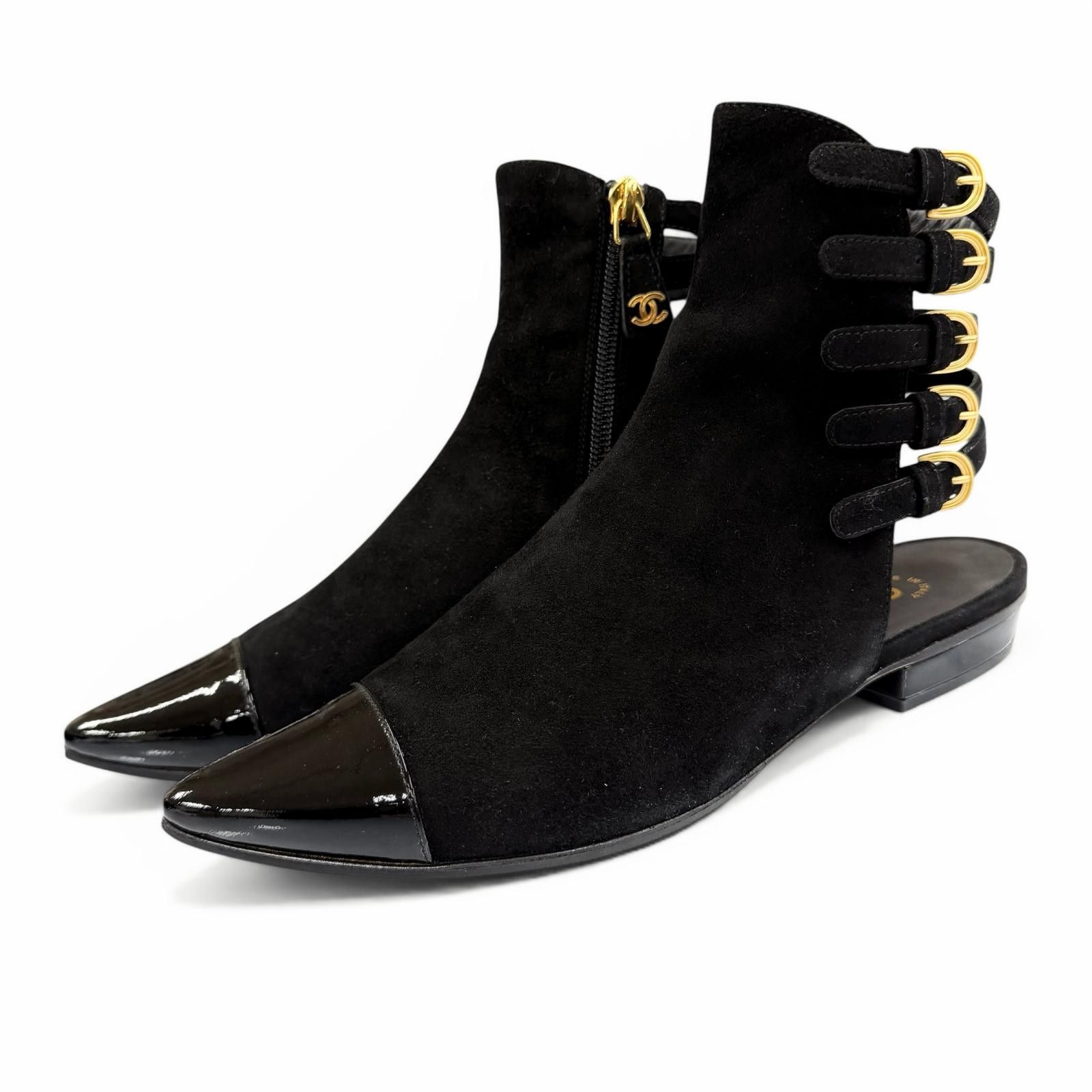 Chanel Chanel Chanel Suede Ankle Boots Leather Shoes G30600 DUTY FREE for USA Size ONE SIZE - 1 Thumbnail