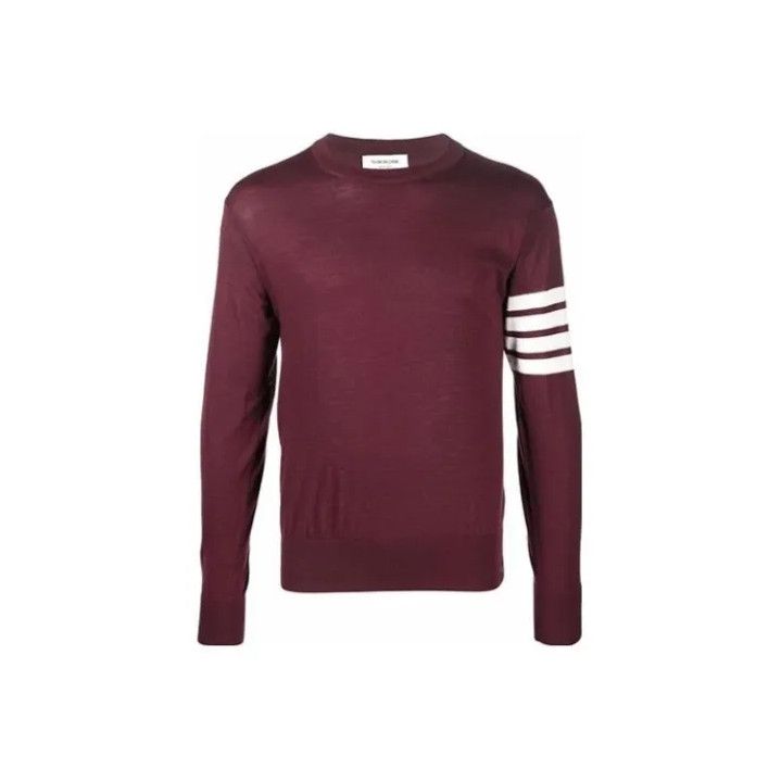 Thom Browne Thom Browne Red Long Sleeve Sweater for Men Size US S / EU 44-46 / 1 - 1 Thumbnail
