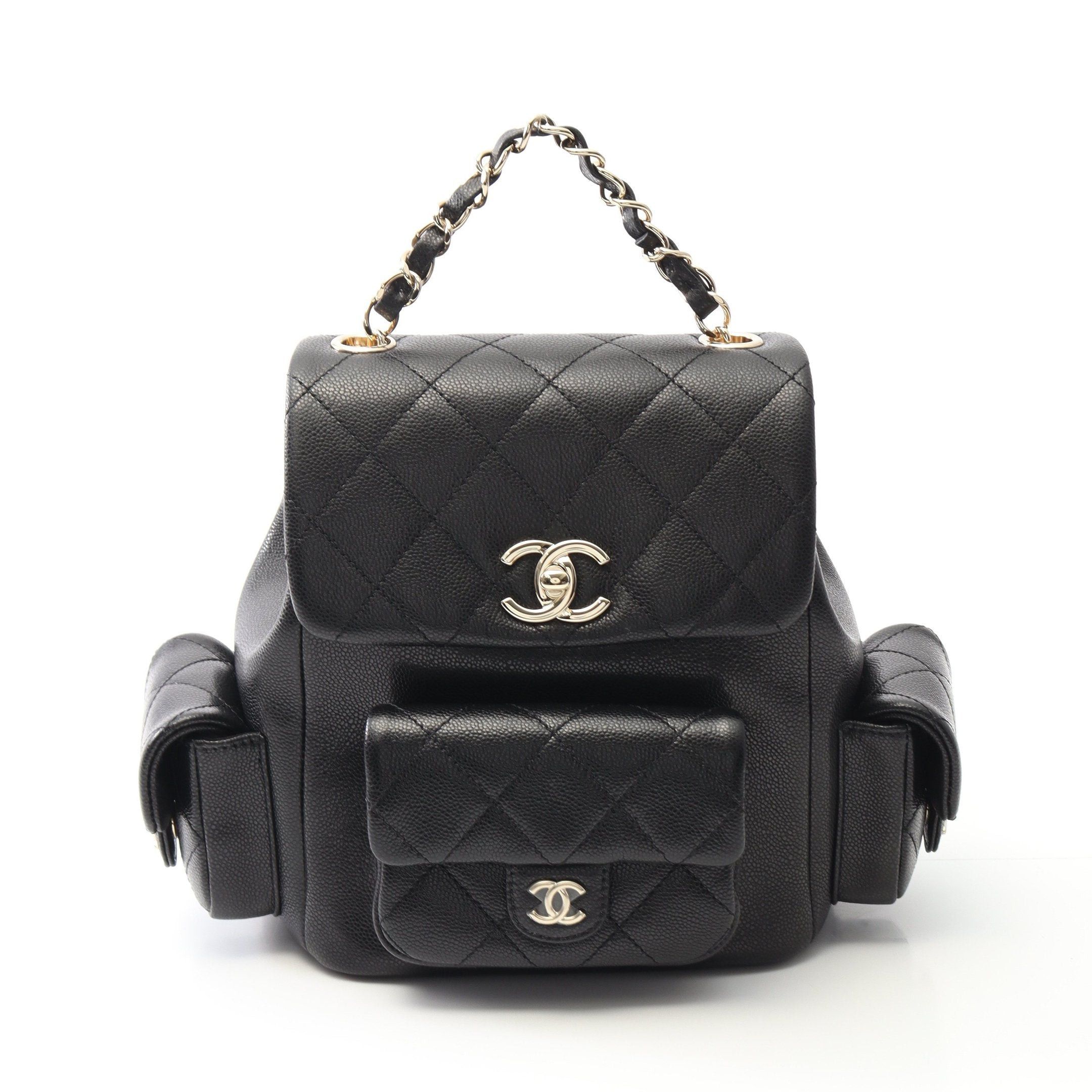 Chanel Chanel Matelasse Backpack Rucksack Caviar Skin Black Gold Hardware Size ONE SIZE - 1 Thumbnail