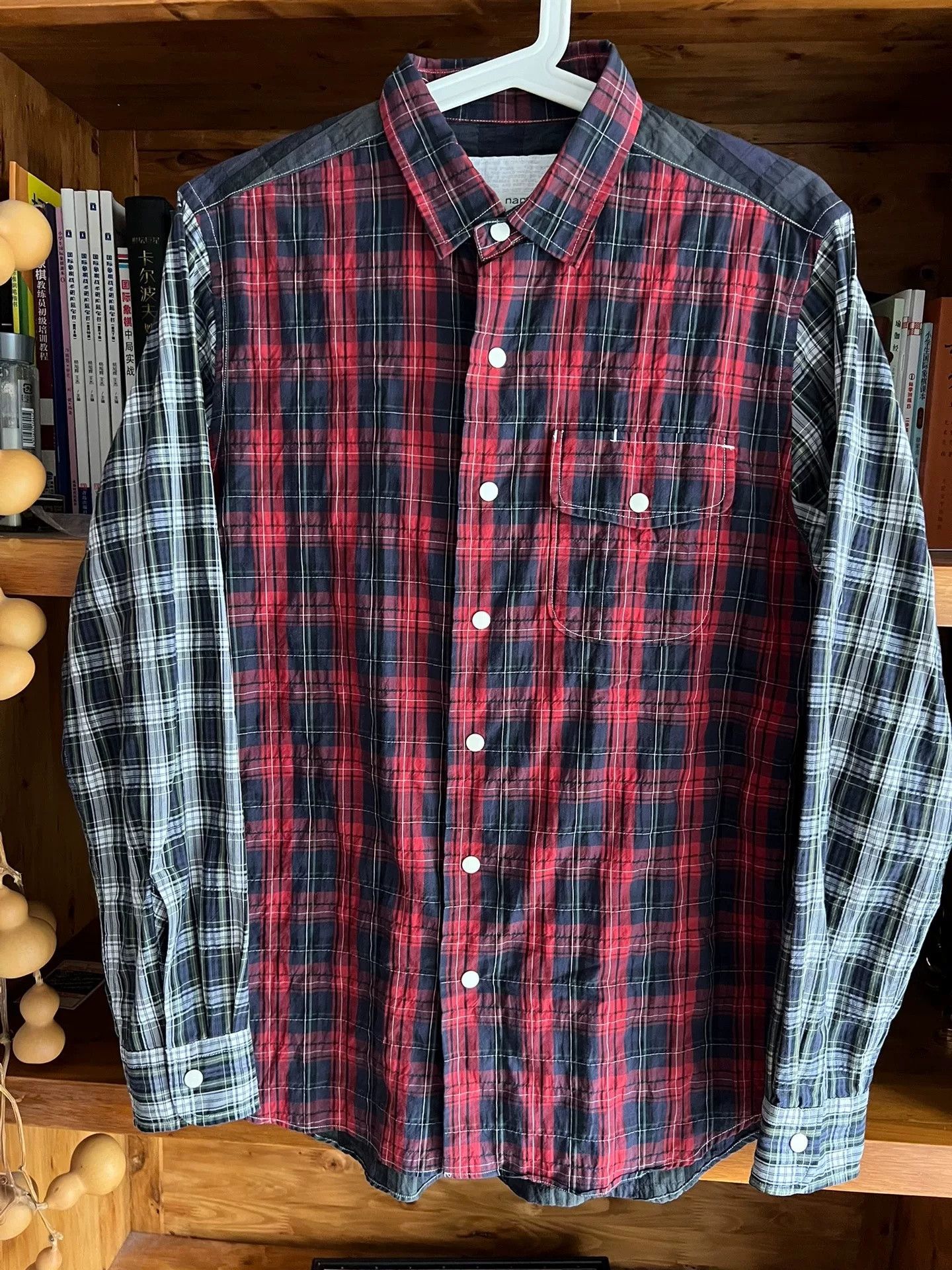 Nanamica Nanamica Plaid Patchwork Long Sleeve Jacket Size US S / EU 44-46 / 1 - 1 Thumbnail