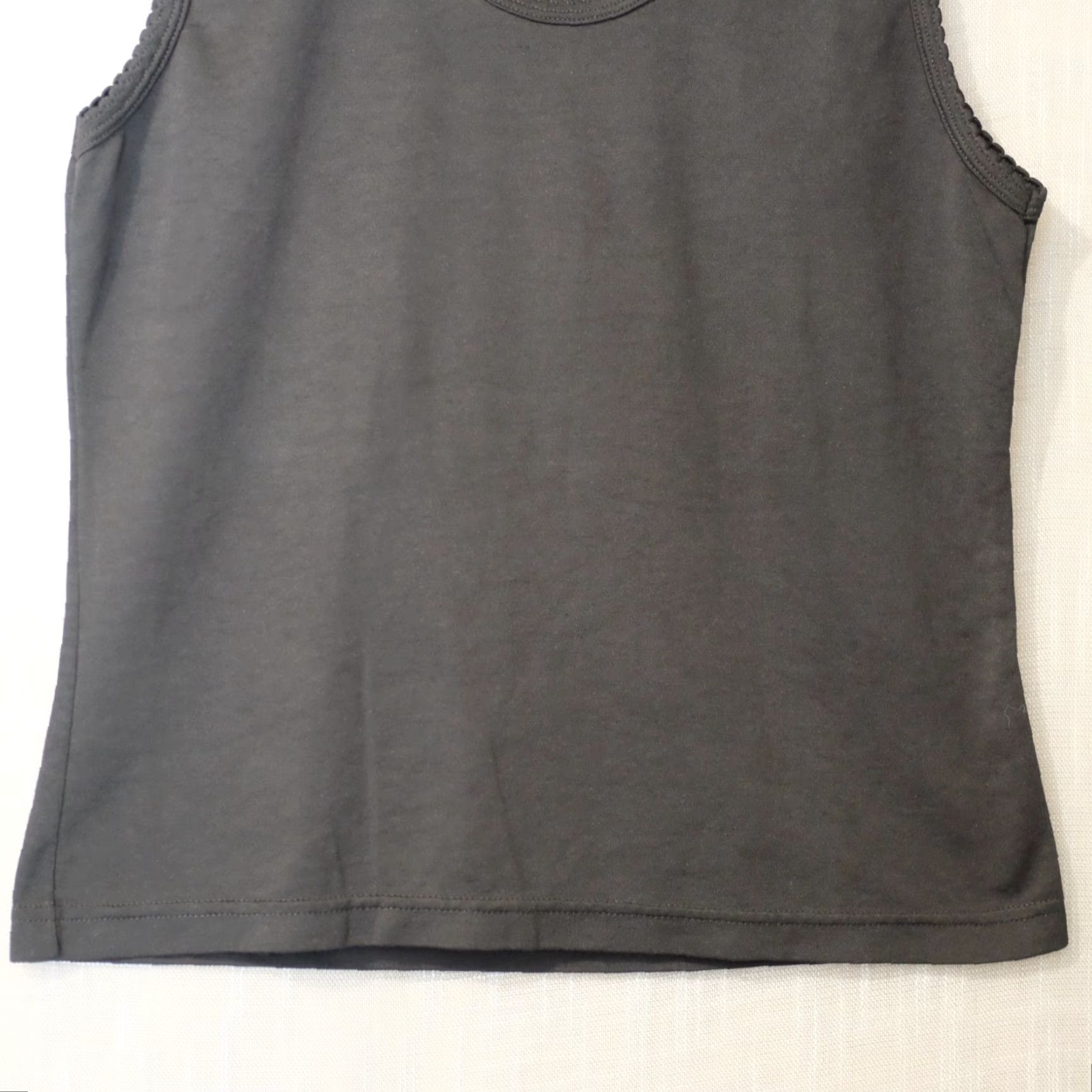 Vintage EUC Secret Treasures Tank Top Black Cotton/Poly Womens L Tank Top Camisole Sleeveless Scoop Neck PULLOVER Lightweight Stretch Modern Casual Womens L Size L / US 10 / IT 46 - 3 Thumbnail