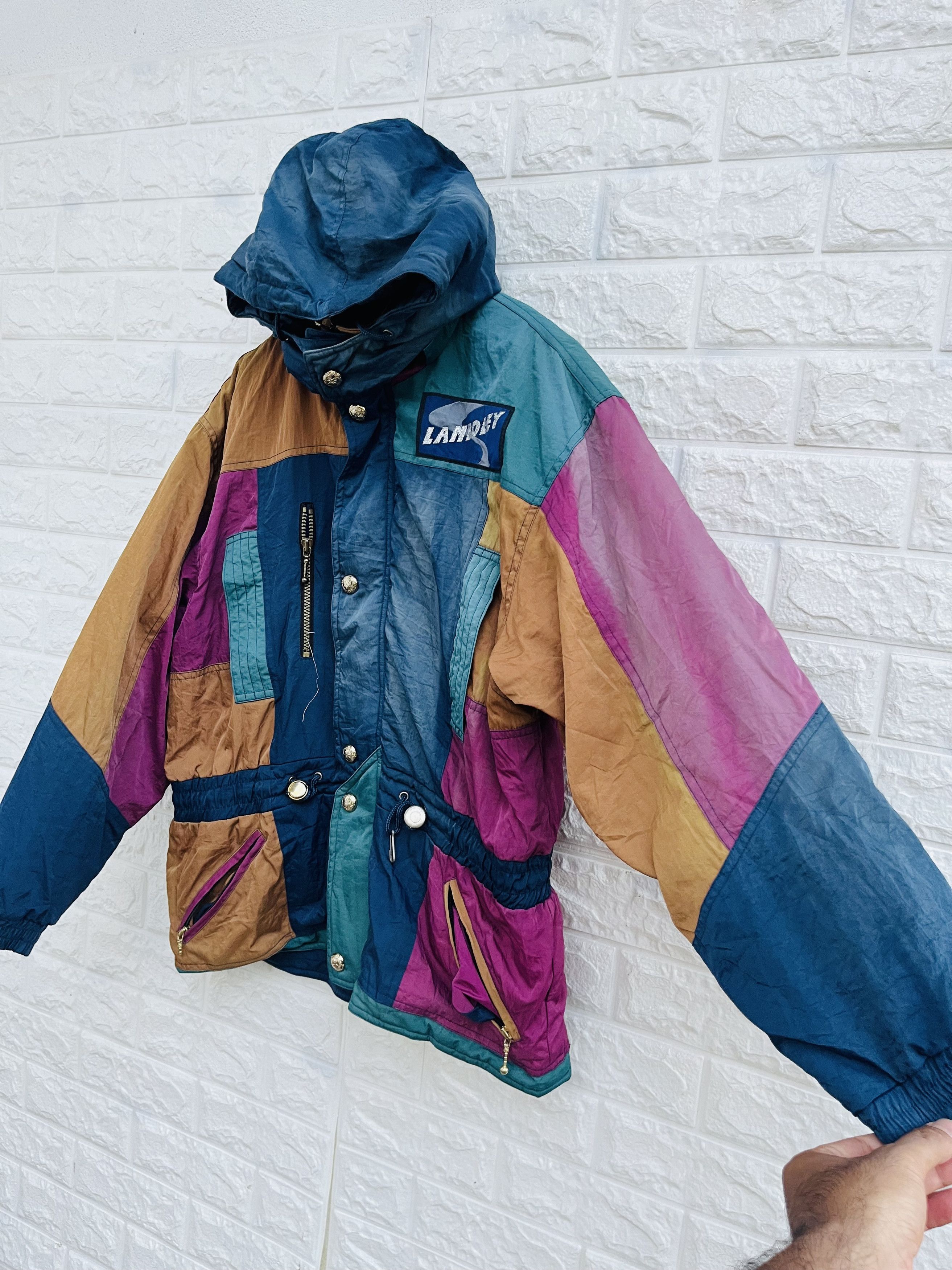 Japanese Brand Vintage Lamboley Multicolour Streetwear Style Ski Jacket Size US L / EU 52-54 / 3 - 6 Thumbnail