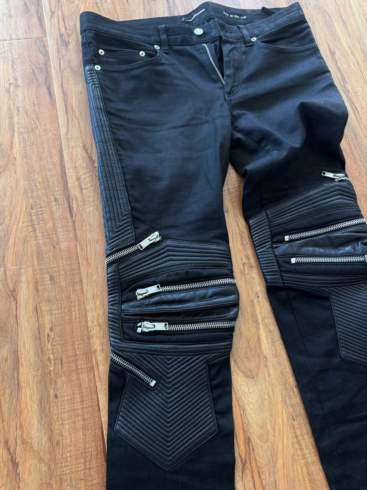 Saint Laurent Paris Saint Laurent Paris Moto Jeans Size US 31 - 4 Thumbnail