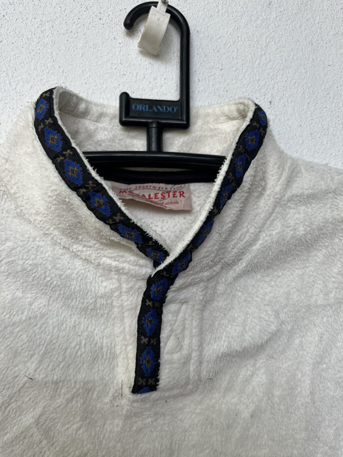 Japanese Brand 🔥Macalister White Fleece With Navajo Motive Strap Neck Size US M / EU 48-50 / 2 - 4 Thumbnail