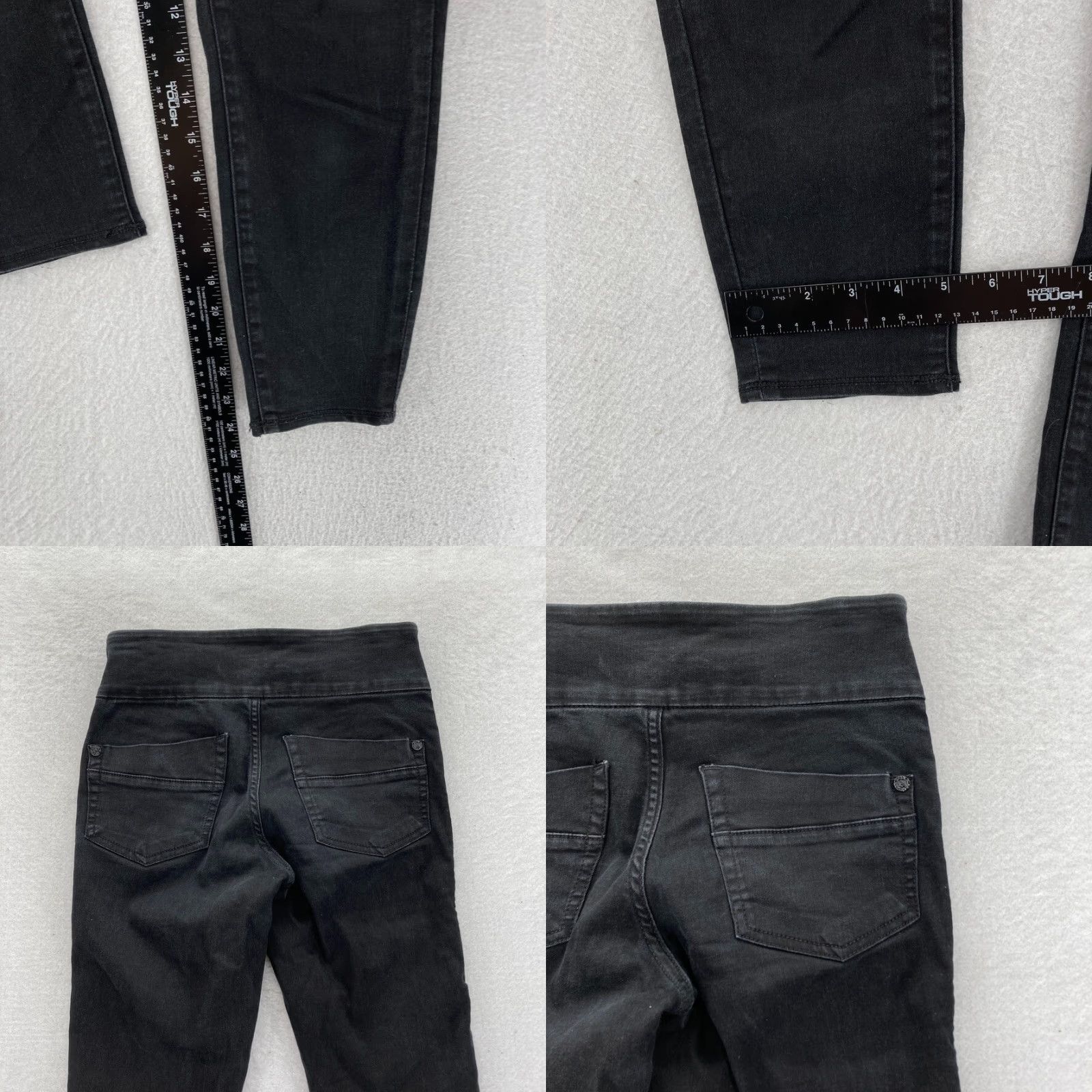 Vintage Rock & Republic Denim Rx Fever Pull On Crop Jeans Women's Black 2 Stretch Denim Slim Crop Jeans Womens 26in inseam 24in Size 26" / US 2 / IT 38 - 8 Thumbnail
