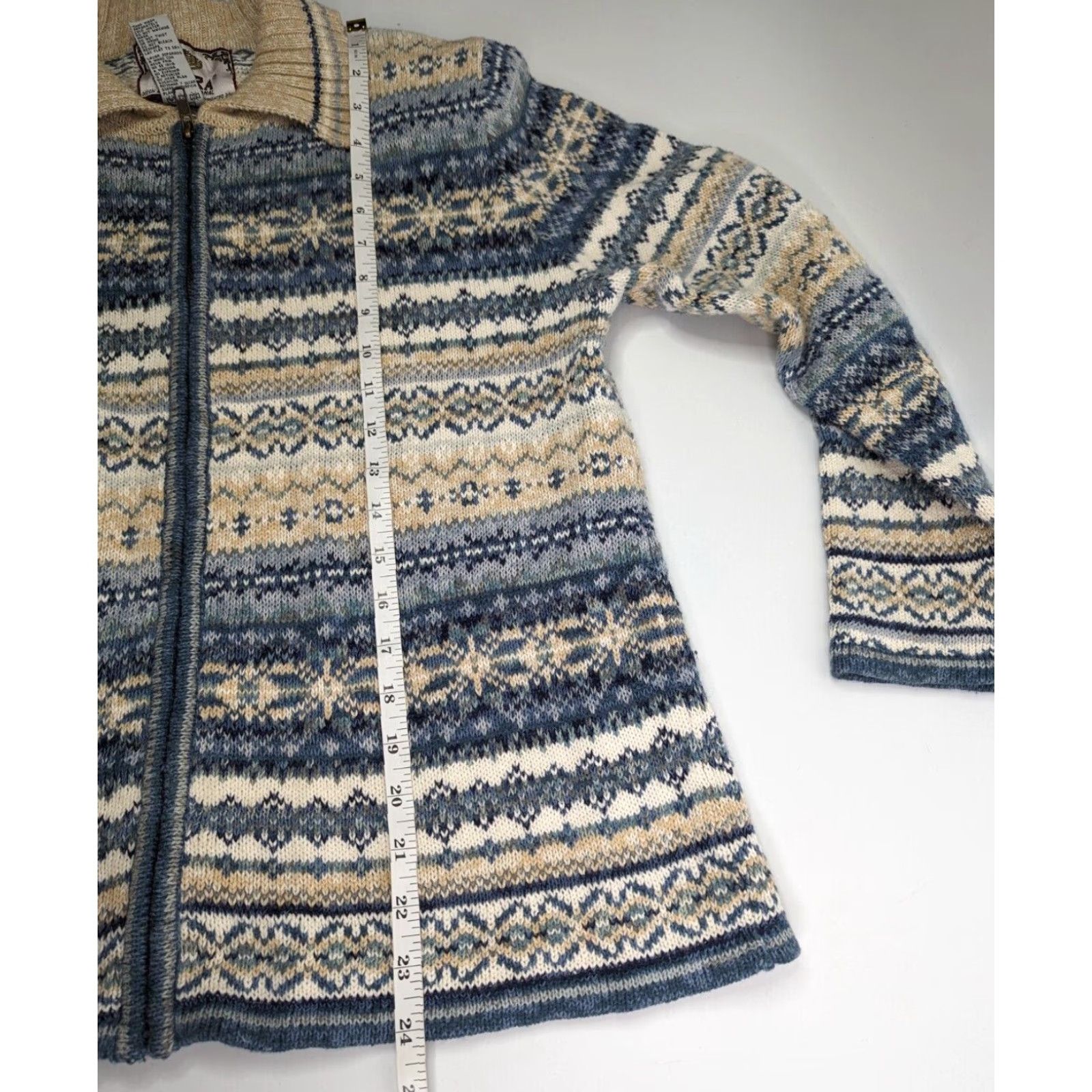 Vintage VTG Tiara International Full Zip Cardigan Sweater Jacket Fair Isle Size Small Size S / US 4 / IT 40 - 6 Thumbnail
