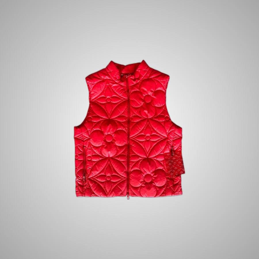 Louis Vuitton LOUIS VUITTON RED FLOWER MONOGRAM PUFFER VEST Size US XXL / EU 58 / 5 - 1 Thumbnail