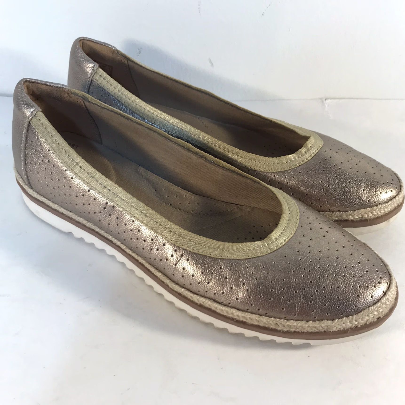 Clarks Clarks Women's Slip-On Shoes Casual Comfort Flat Leather Size 7 Bronze Size US 7 / IT 37 - 2 Thumbnail