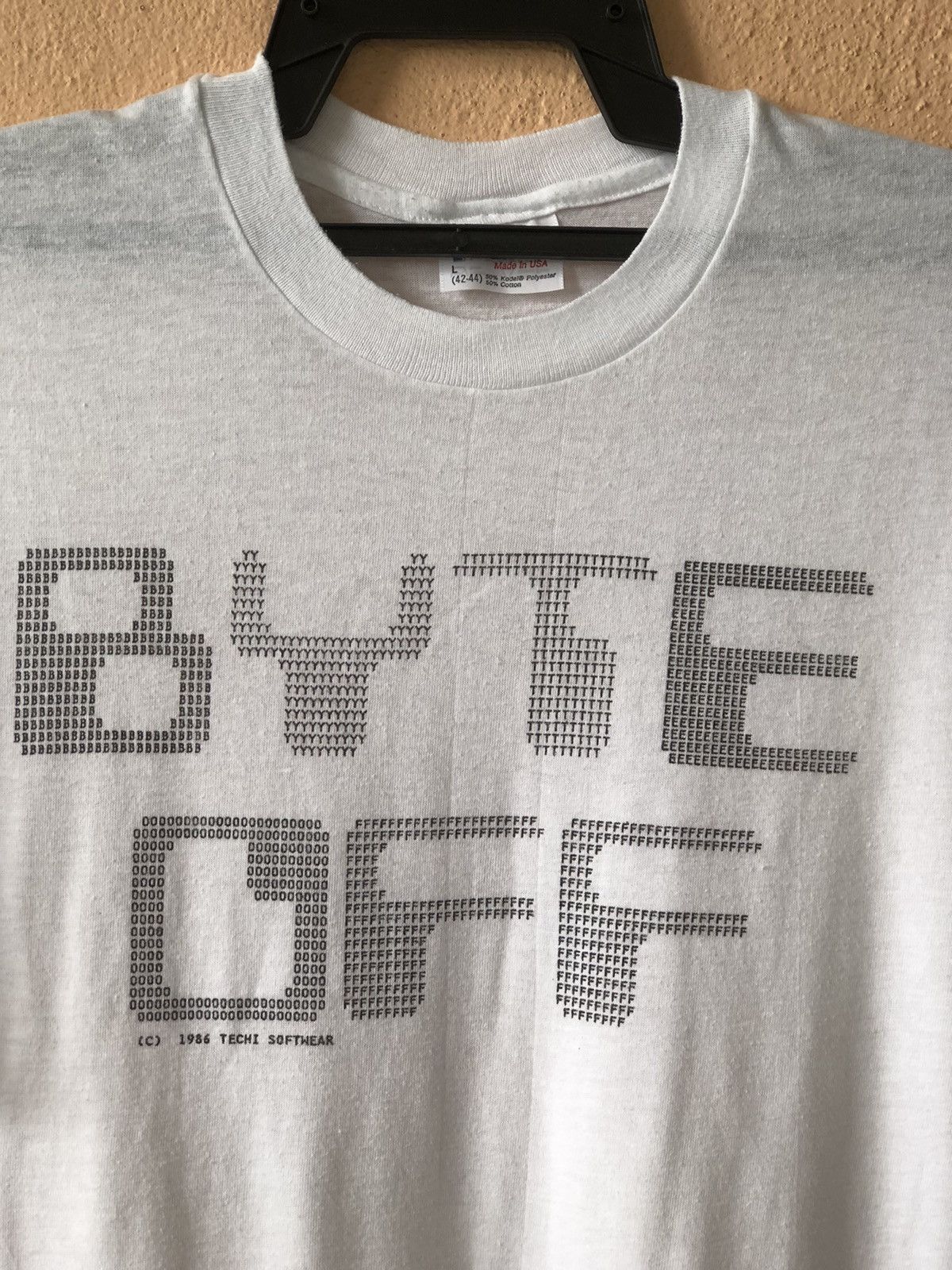 Vintage 80s 📍Paperthin BYTE OFF Techi Software Tee Size US L / EU 52-54 / 3 - 1 Thumbnail