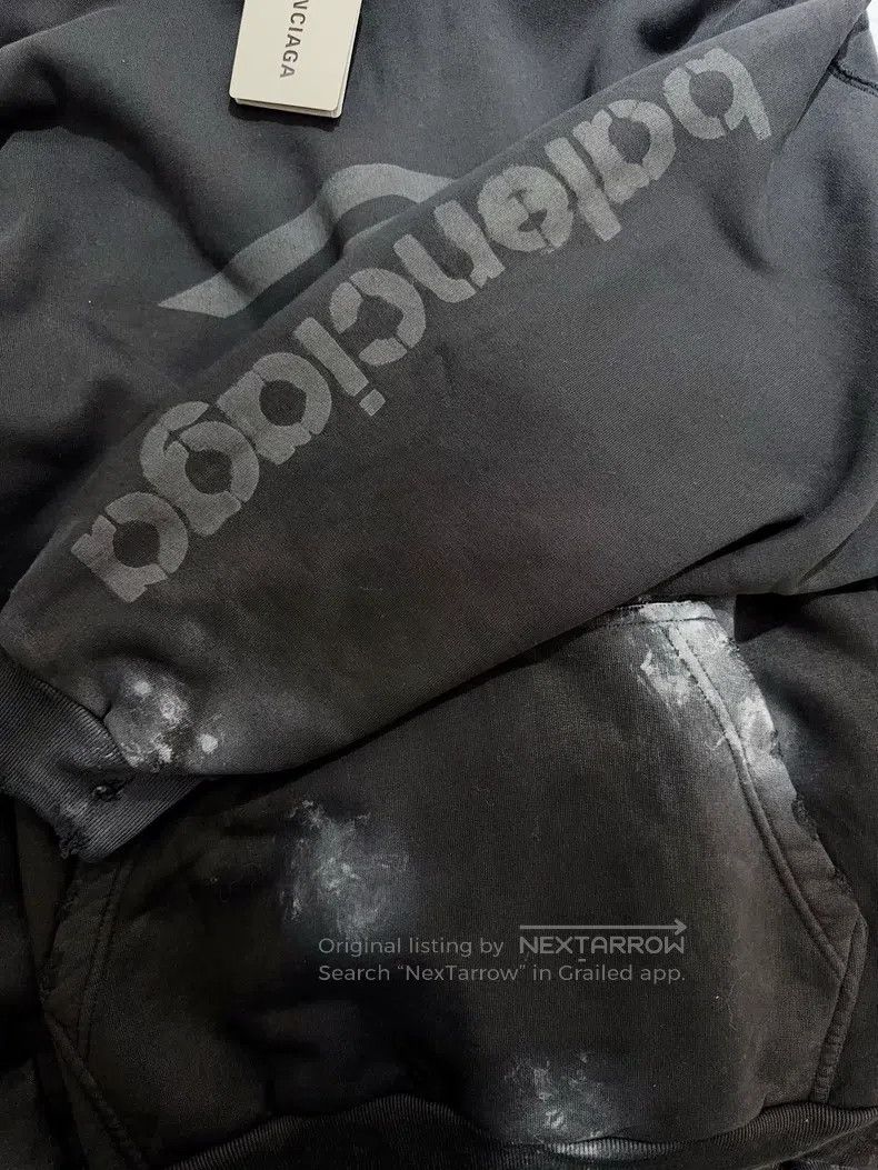 Balenciaga Balenciaga 3B Splatter Hooded Sweatshirt Size US L / EU 52-54 / 3 - 4 Thumbnail