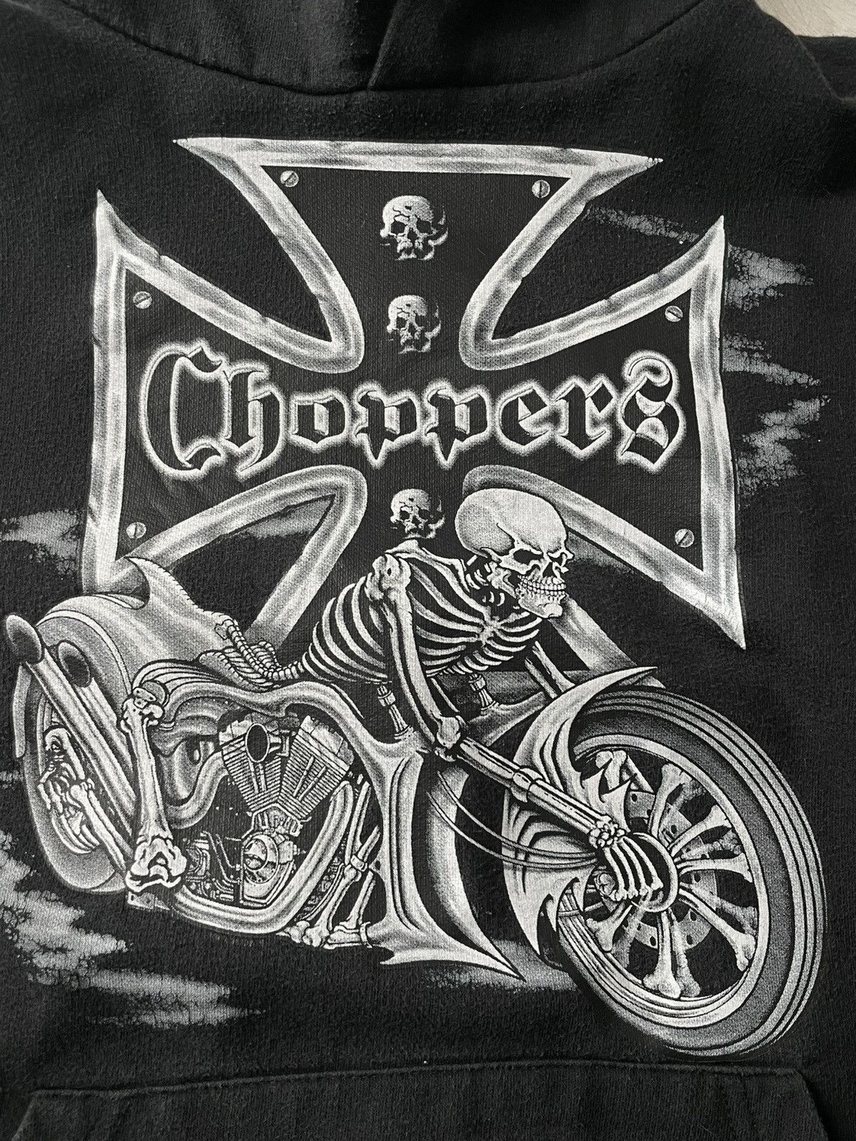 Vintage Vintage Choppers 00’s Biker Black Hoodie Printed Y2K RARE Size US S / EU 44-46 / 1 - 5 Thumbnail