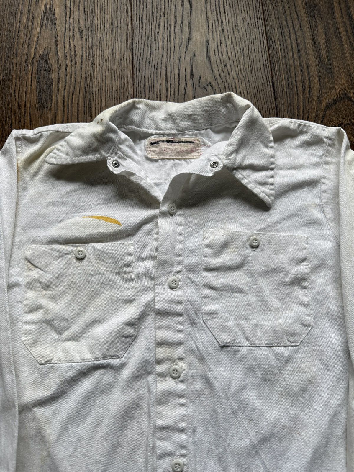 Vintage Vintage 60s Button Up Cotton Work Shirt Size US M / EU 48-50 / 2 - 2 Thumbnail