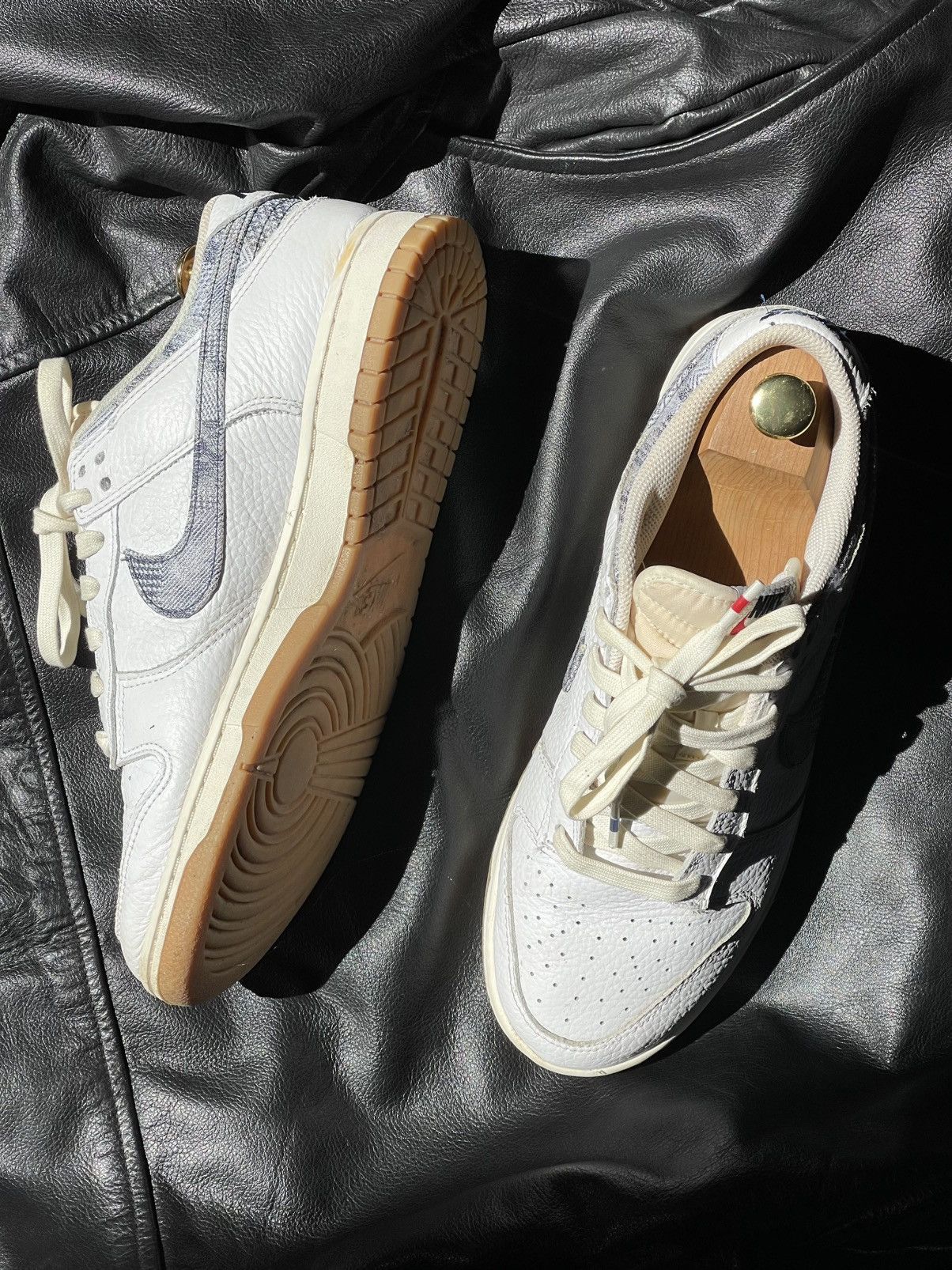 Nike Nike Dunk Low New Americana Washed Denim white leather Size US 10 / EU 43 - 7 Thumbnail